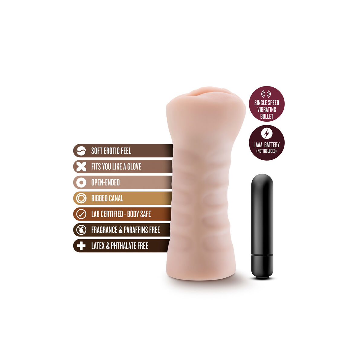 Masturbador Masculino Blush Ashley Carne