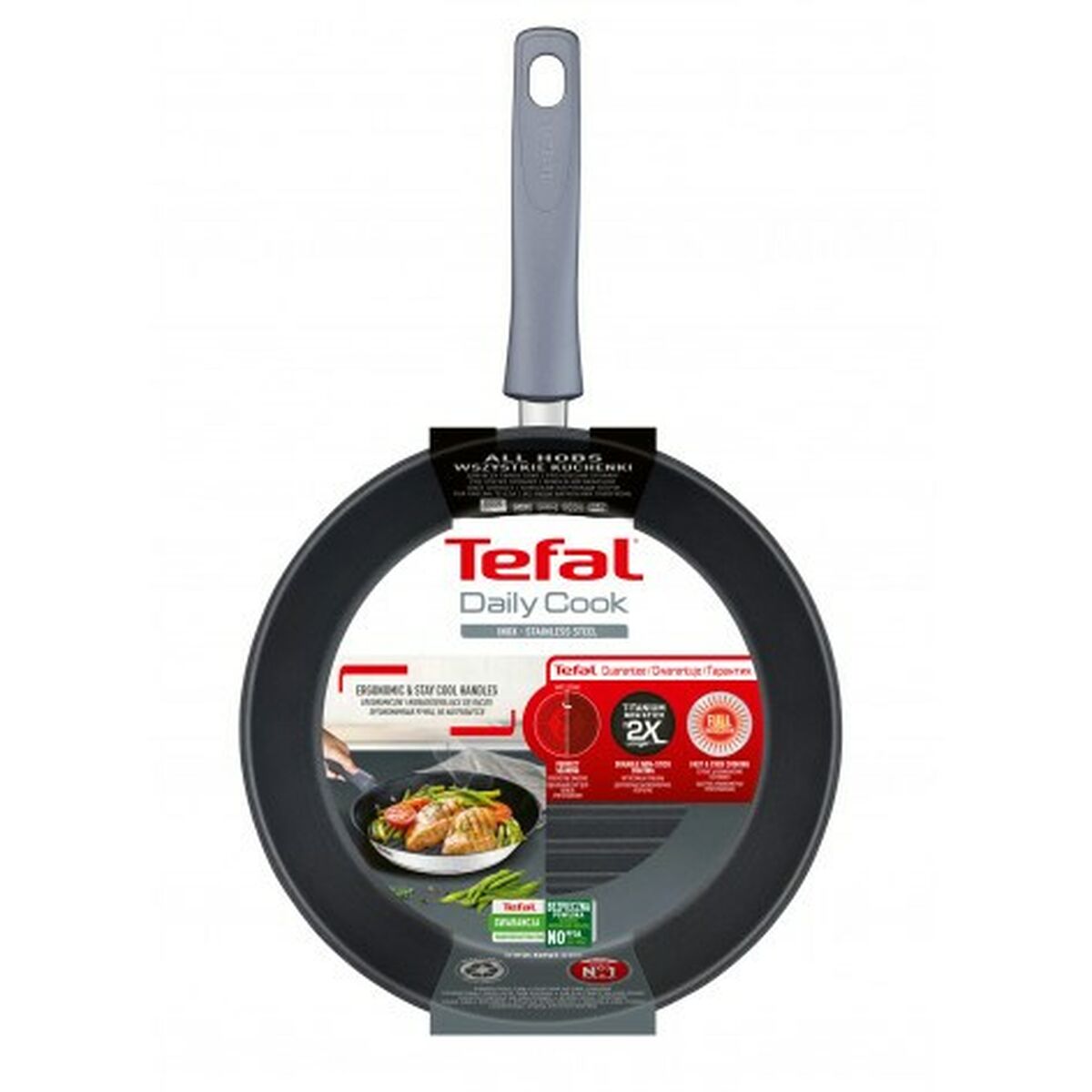 Sartén Tefal G7314055 Negro Acero Inoxidable Baquelita Ø 26 cm