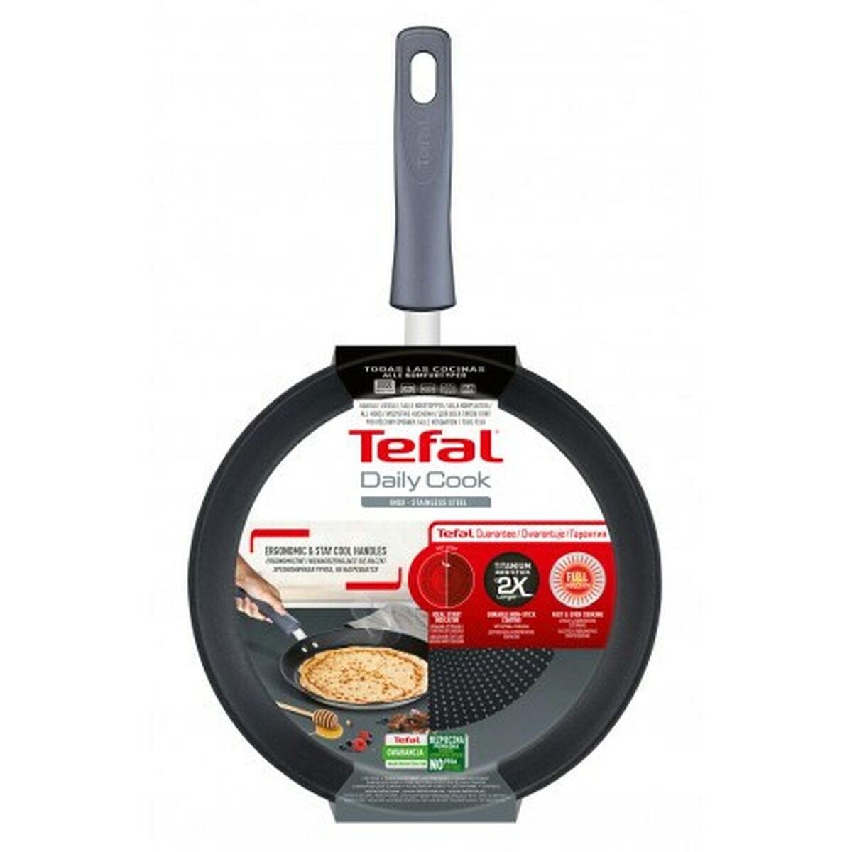 Sartén Tefal G7313855 Negro Acero Inoxidable Baquelita Ø 25 cm
