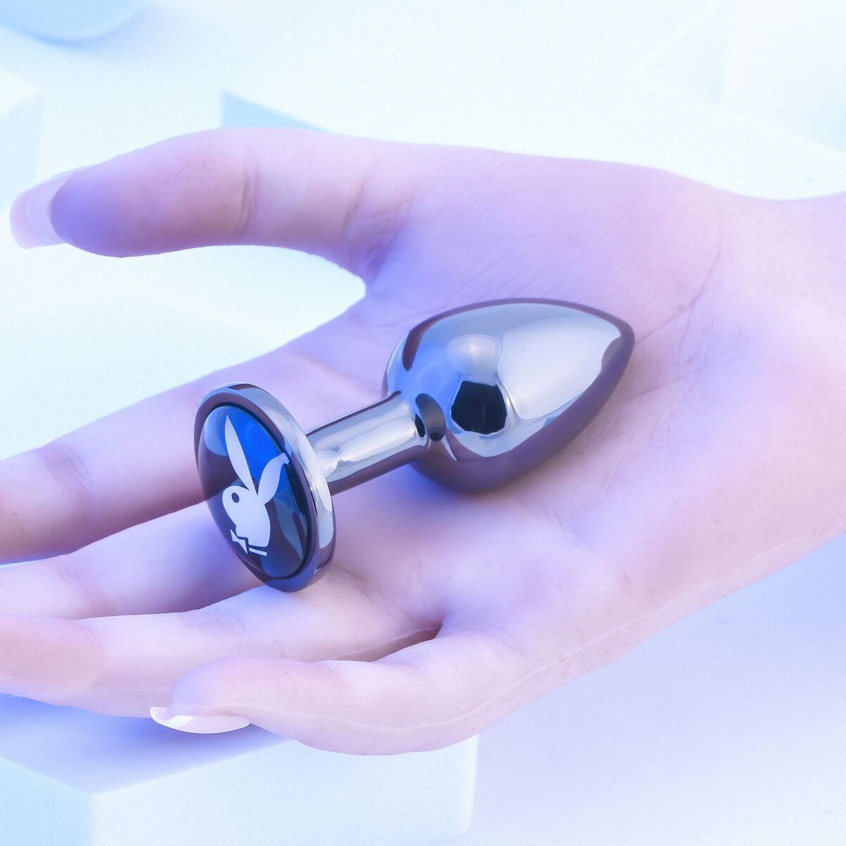 Plug Anal Playboy Plateado (6,3 cm)