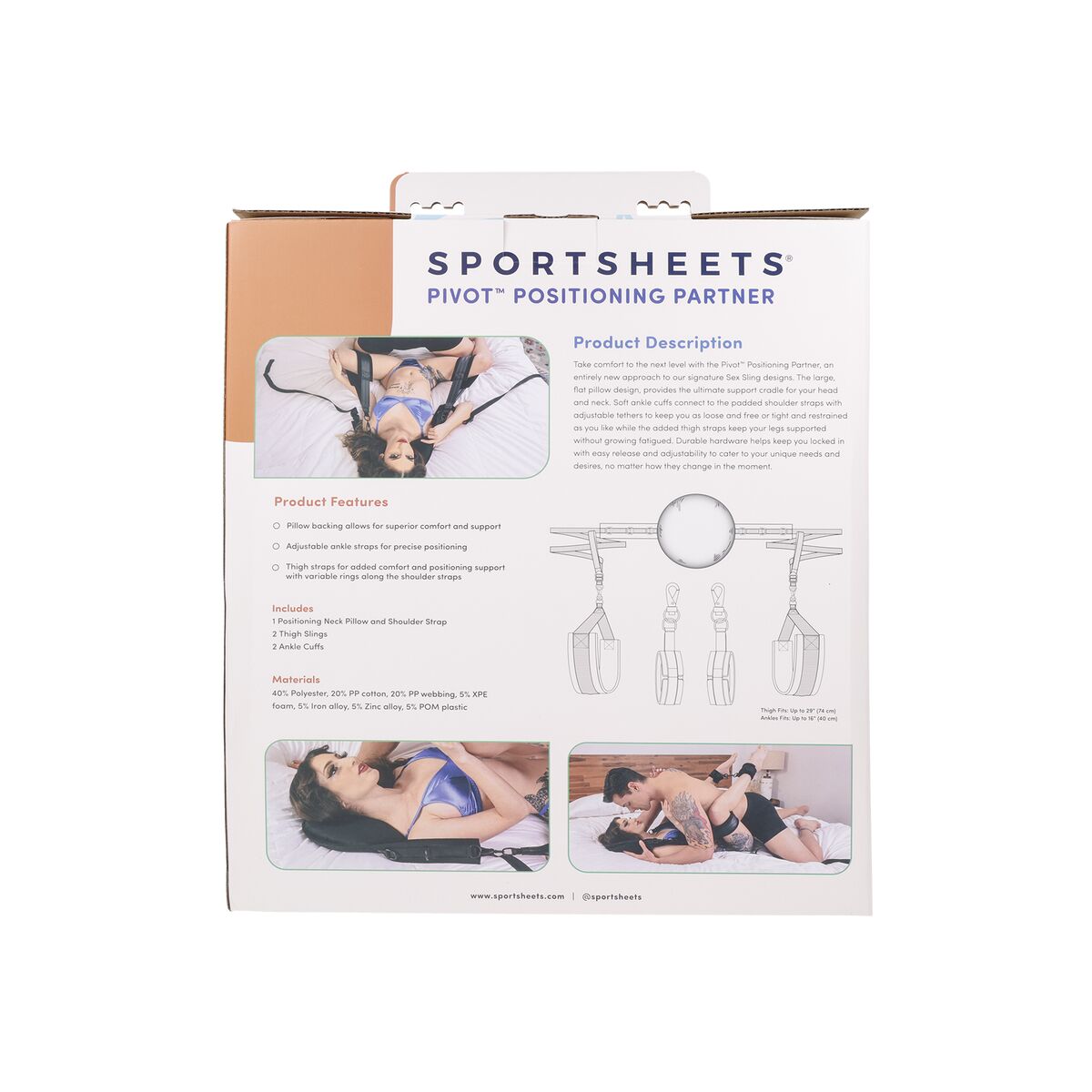 Abrazaderas para Bondage Sportsheets Pivot