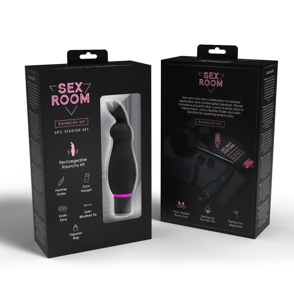 Vibrador clásico Dream Toys Sex Room Raunchy Kit Negro