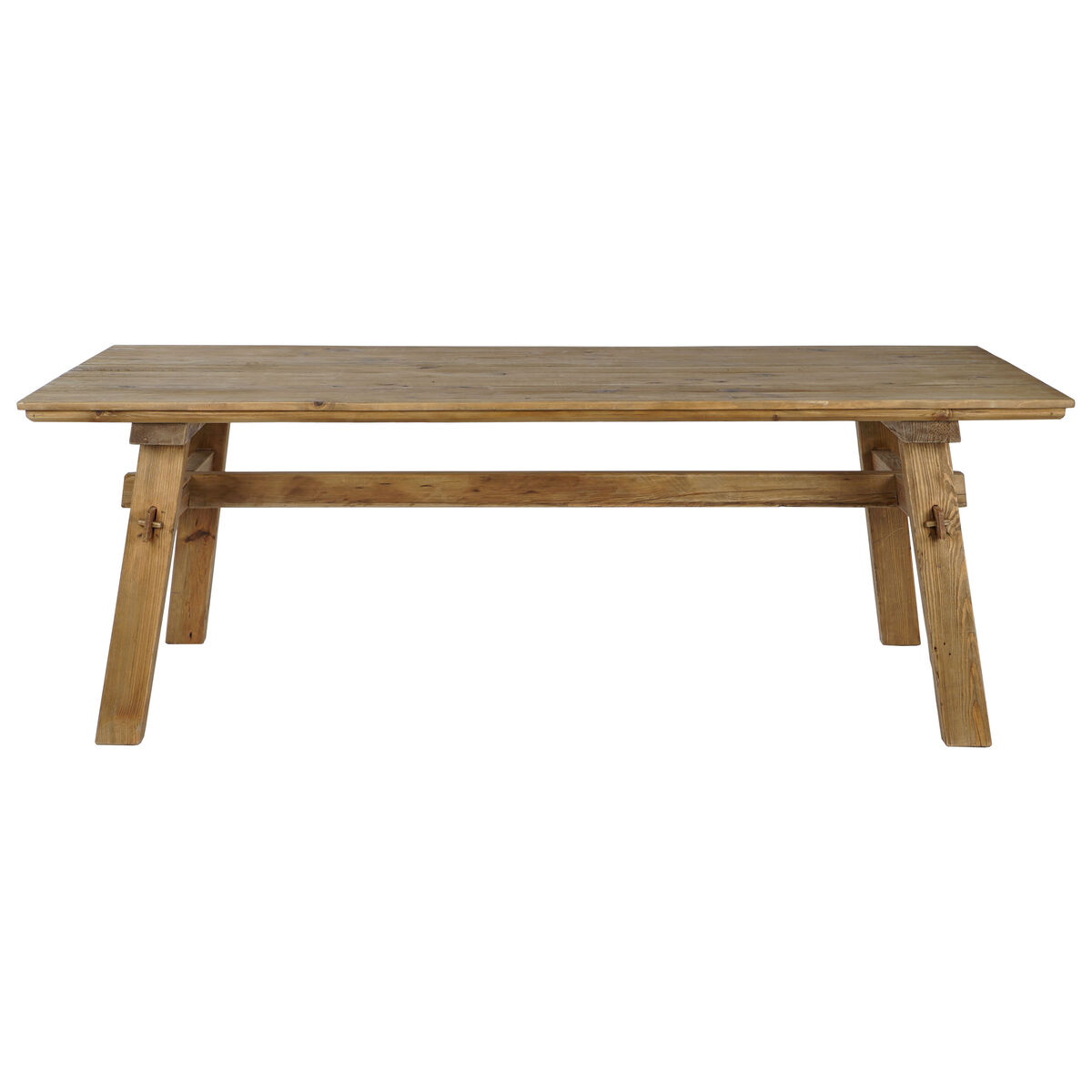 Mesa de Comedor Home ESPRIT Marrón Natural Madera Madera de pino 220 x 100 x 76 cm