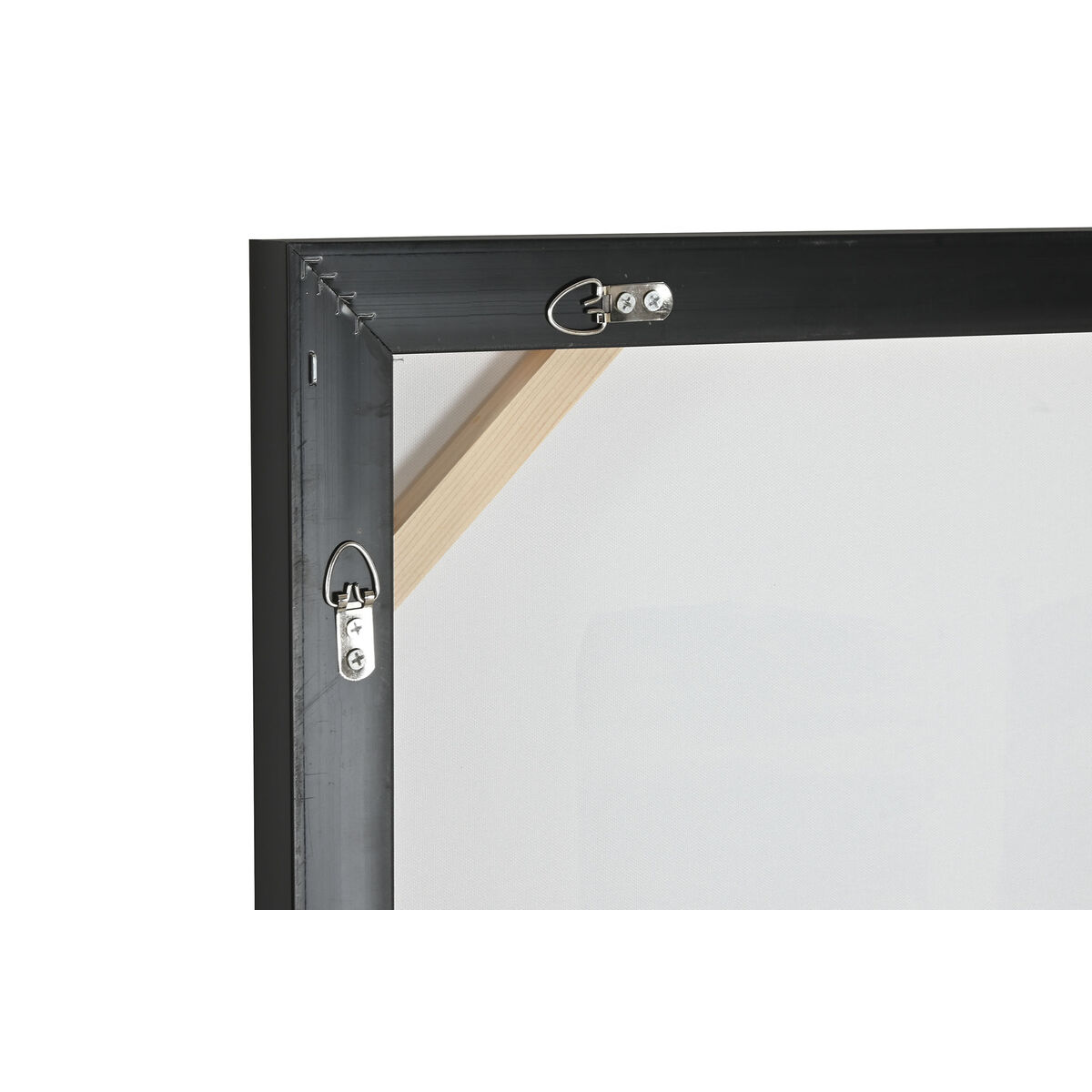 Lienzo Home ESPRIT Blanco Negro Poliestireno Lienzo Abstracto Moderno 104 x 4 x 103,5 cm (2 Unidades)