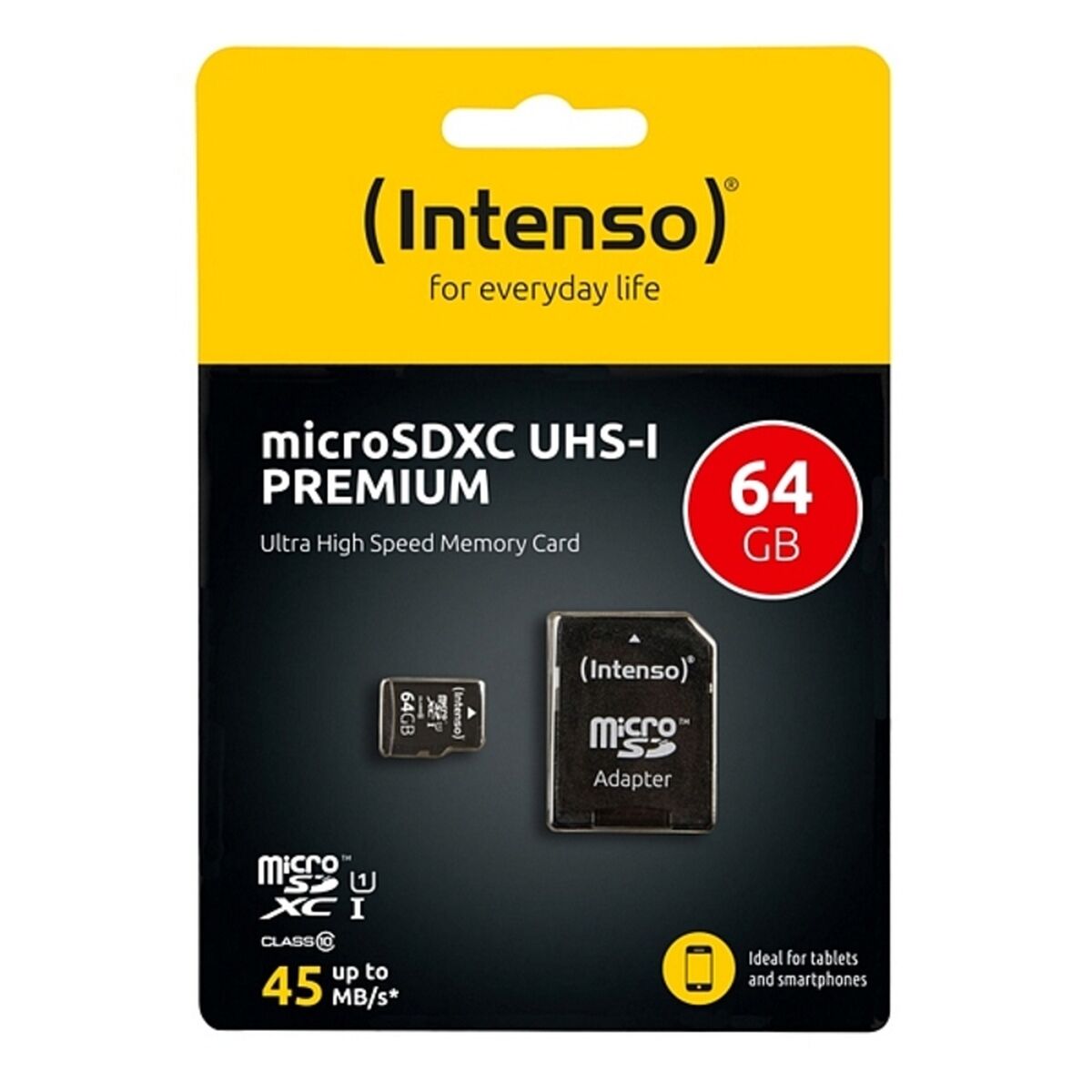 Tarjeta de Memoria Micro SD con Adaptador INTENSO 34234 UHS-I XC Premium
