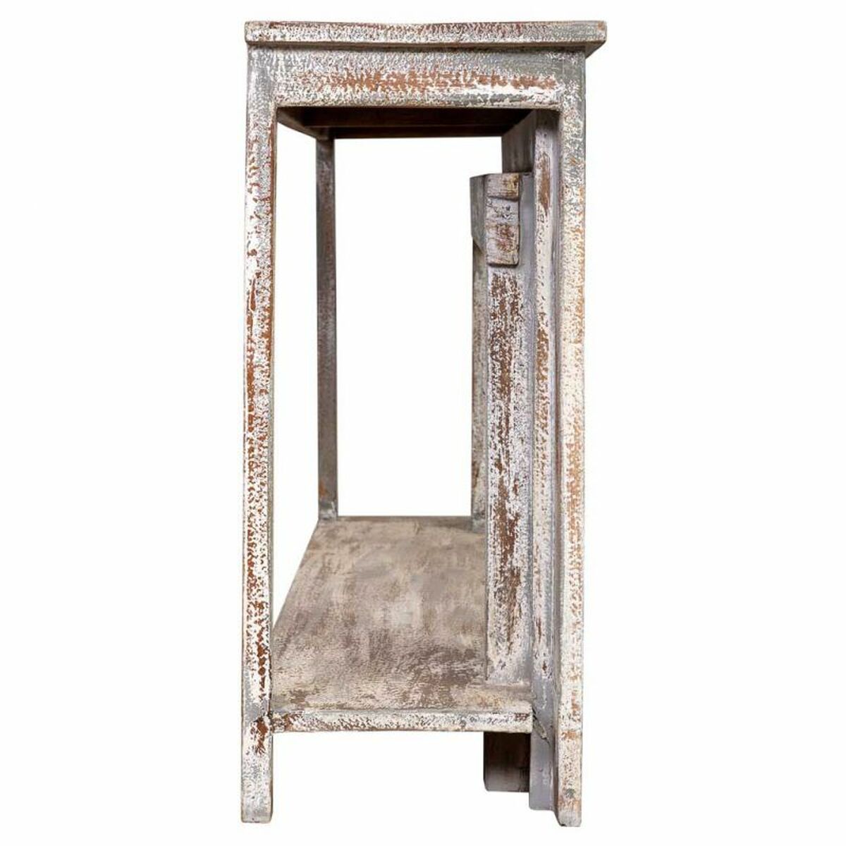 Recibidor Alexandra House Living Blanco Gris 39 x 86 x 160 cm Acabado envejecido Tallado