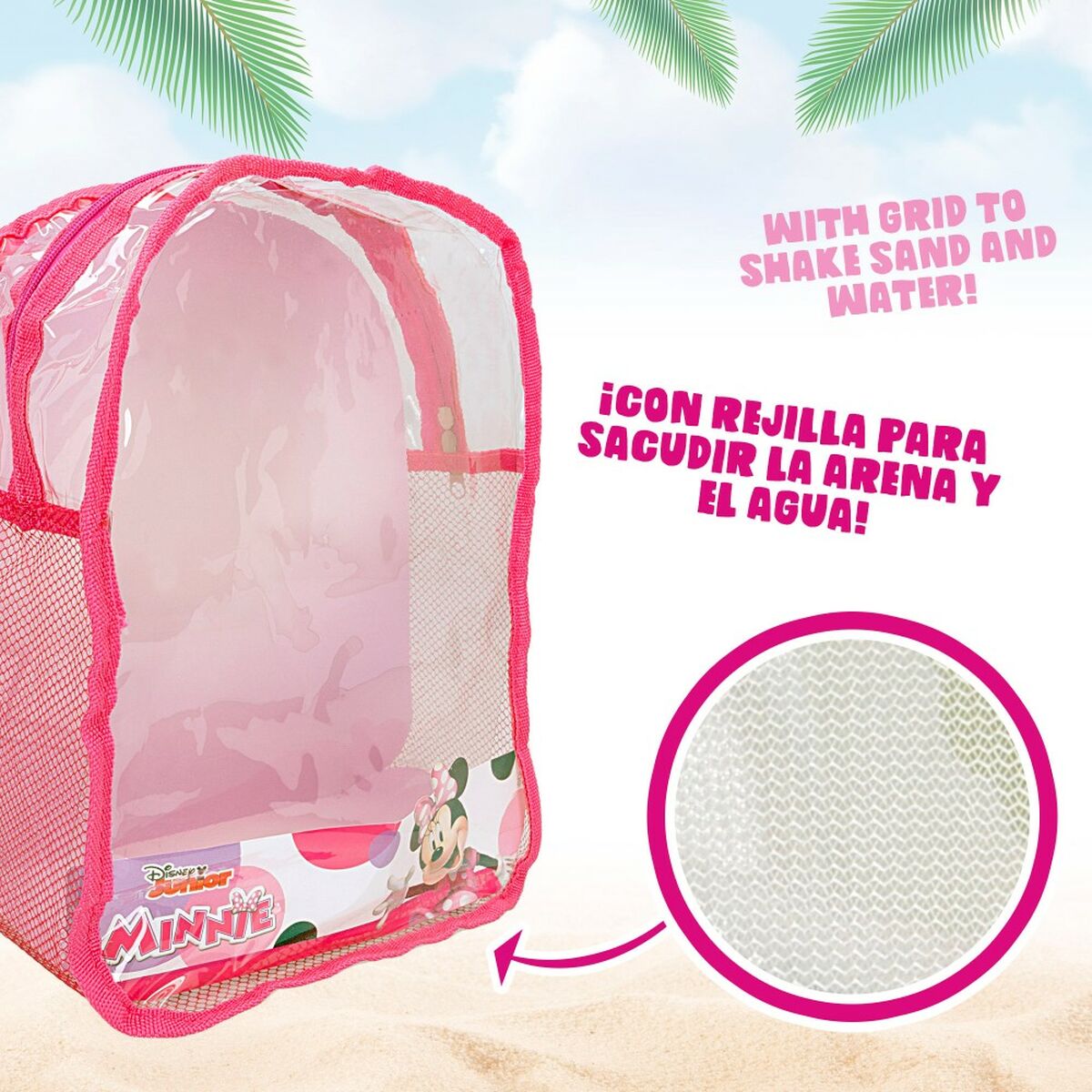Set de Juguetes de Playa Minnie Mouse 18 x 16 x 18 cm (12 Unidades)