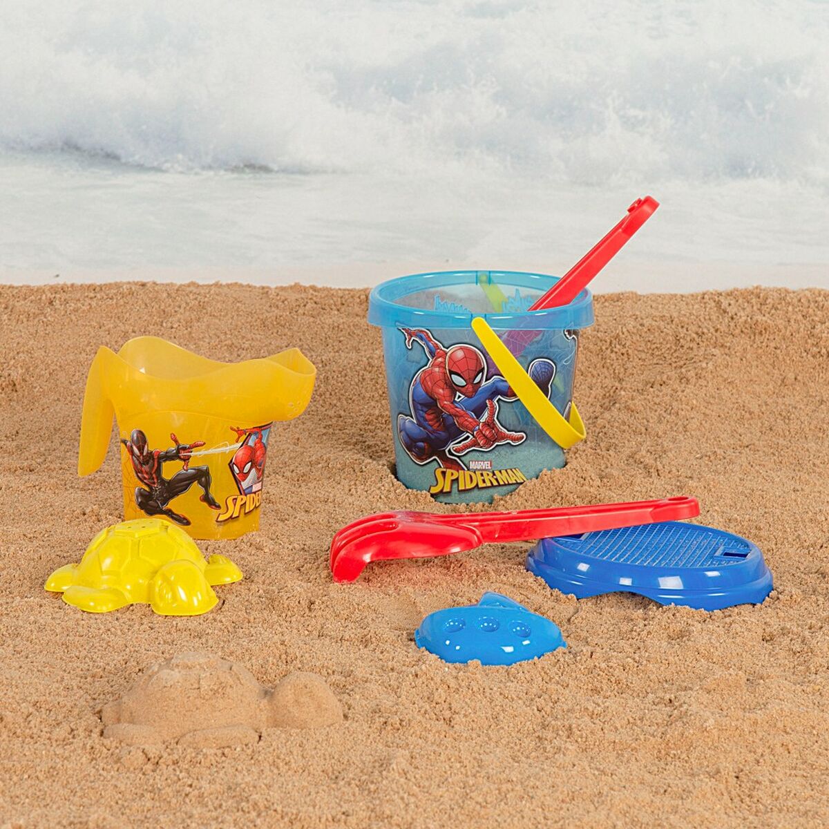 Set de Juguetes de Playa Spider-Man 18 x 16 x 18 cm (12 Unidades)