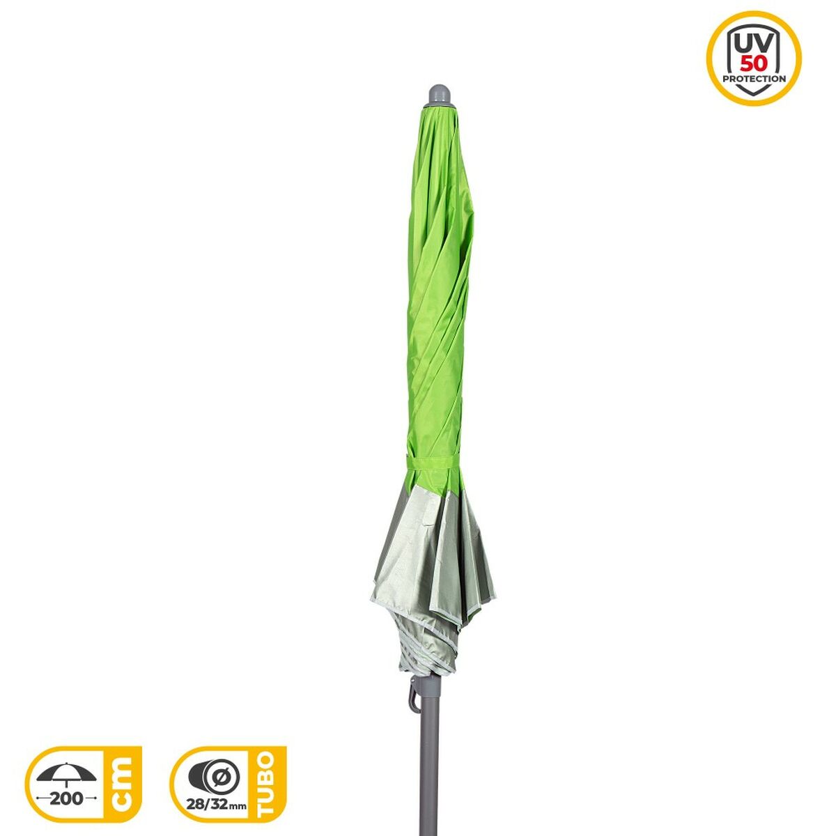 Sombrilla Aktive 200 x 200 x 200 cm (6 Unidades)