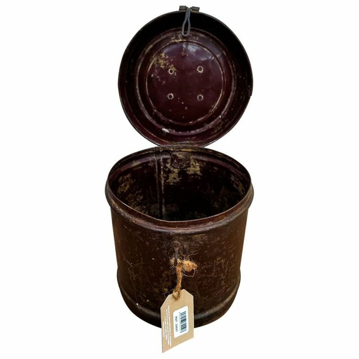 Bidón decorativo Alexandra House Living Marrón Hierro Estilo artesanal 19 x 23 x 19 cm