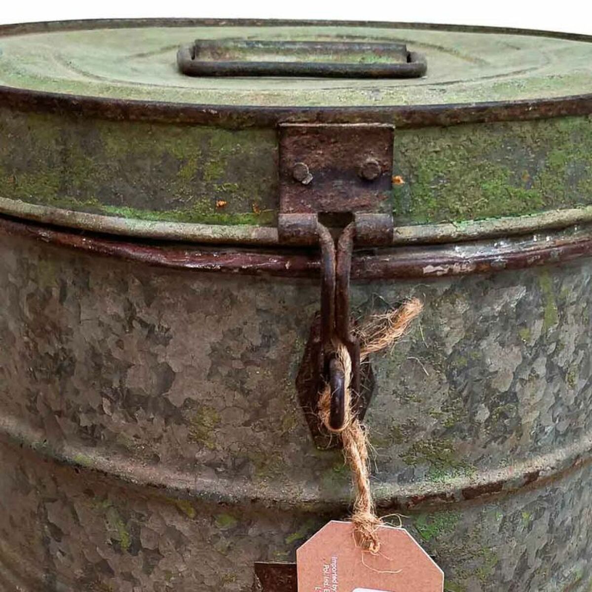 Bidón decorativo Alexandra House Living Gris Hierro Estilo artesanal 29 x 38 x 29 cm