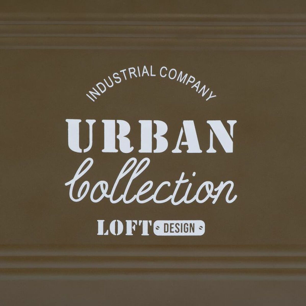 Baúl Alexandra House Living Urban Verde Cáñamo Metal Madera de abeto 38 x 60 x 33 cm