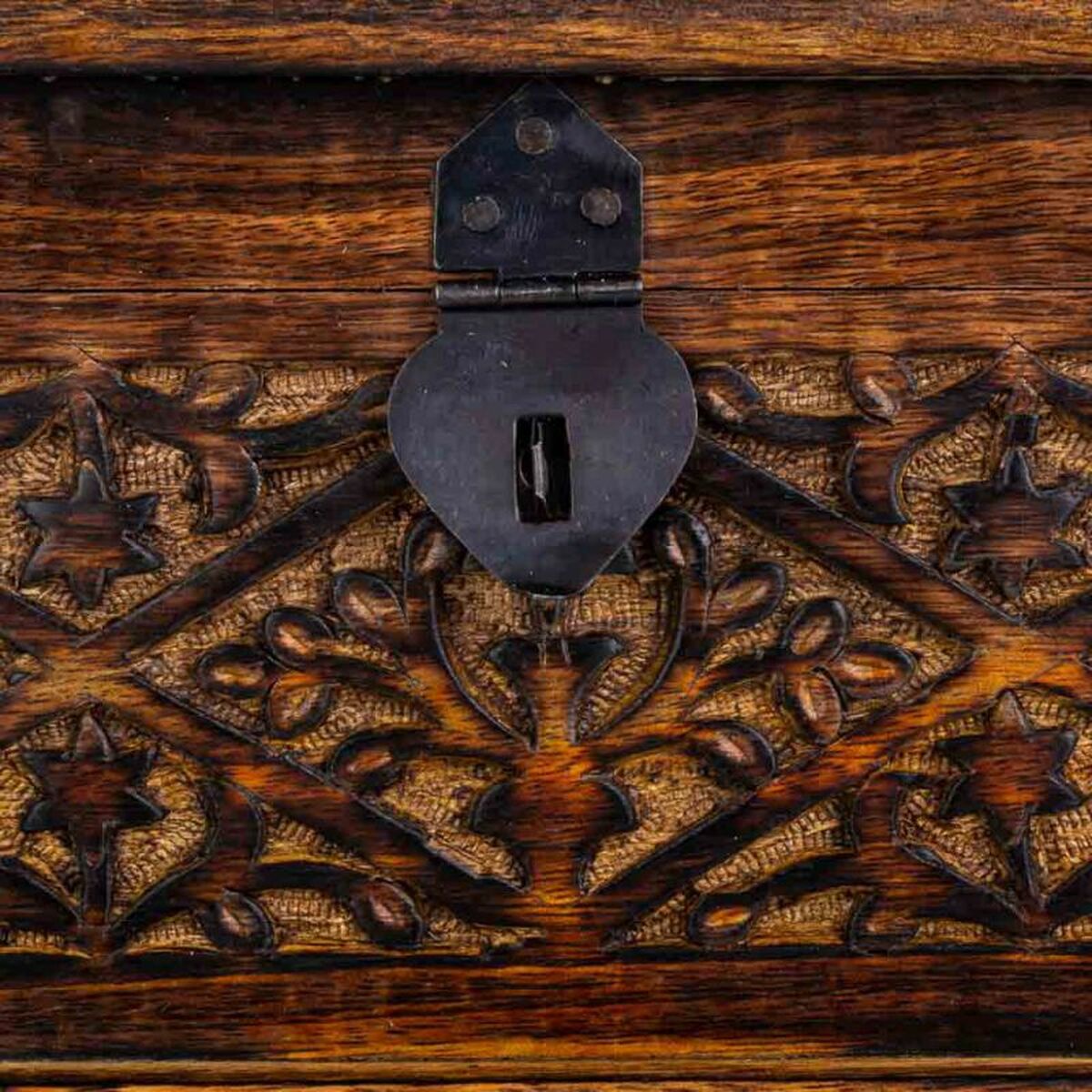 Baúl Alexandra House Living Marrón Madera de mango 15 x 15 x 26 cm Estilo artesanal