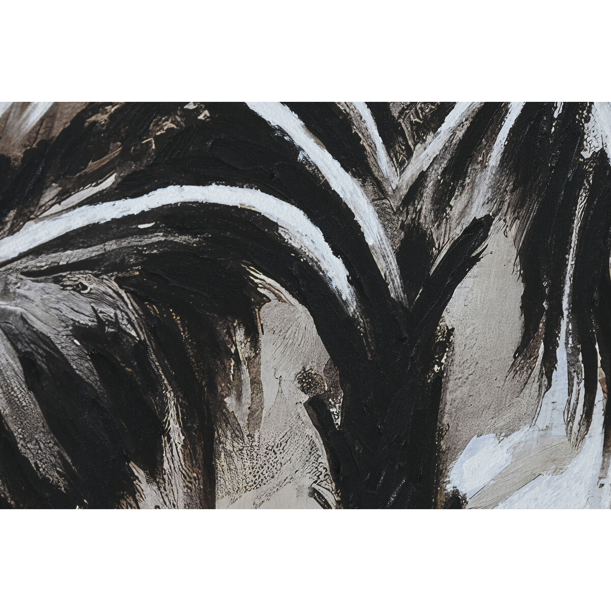 Lienzo Home ESPRIT Marrón Beige Dorado Palmeras Tropical (2 Unidades)