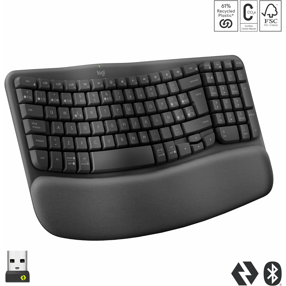 Teclado Logitech 920-012296 Grafito Español QWERTY