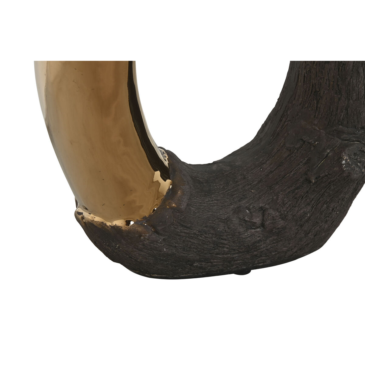 Jarrón Home ESPRIT Marrón Dorado Gres Moderno 20 x 8 x 31 cm