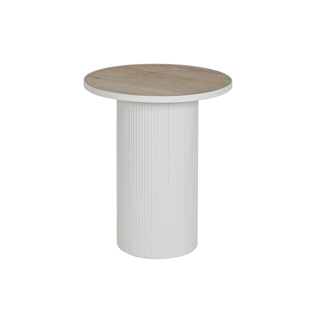 Mesa auxiliar Home ESPRIT Blanco Metal Madera MDF 46 x 46 x 56 cm