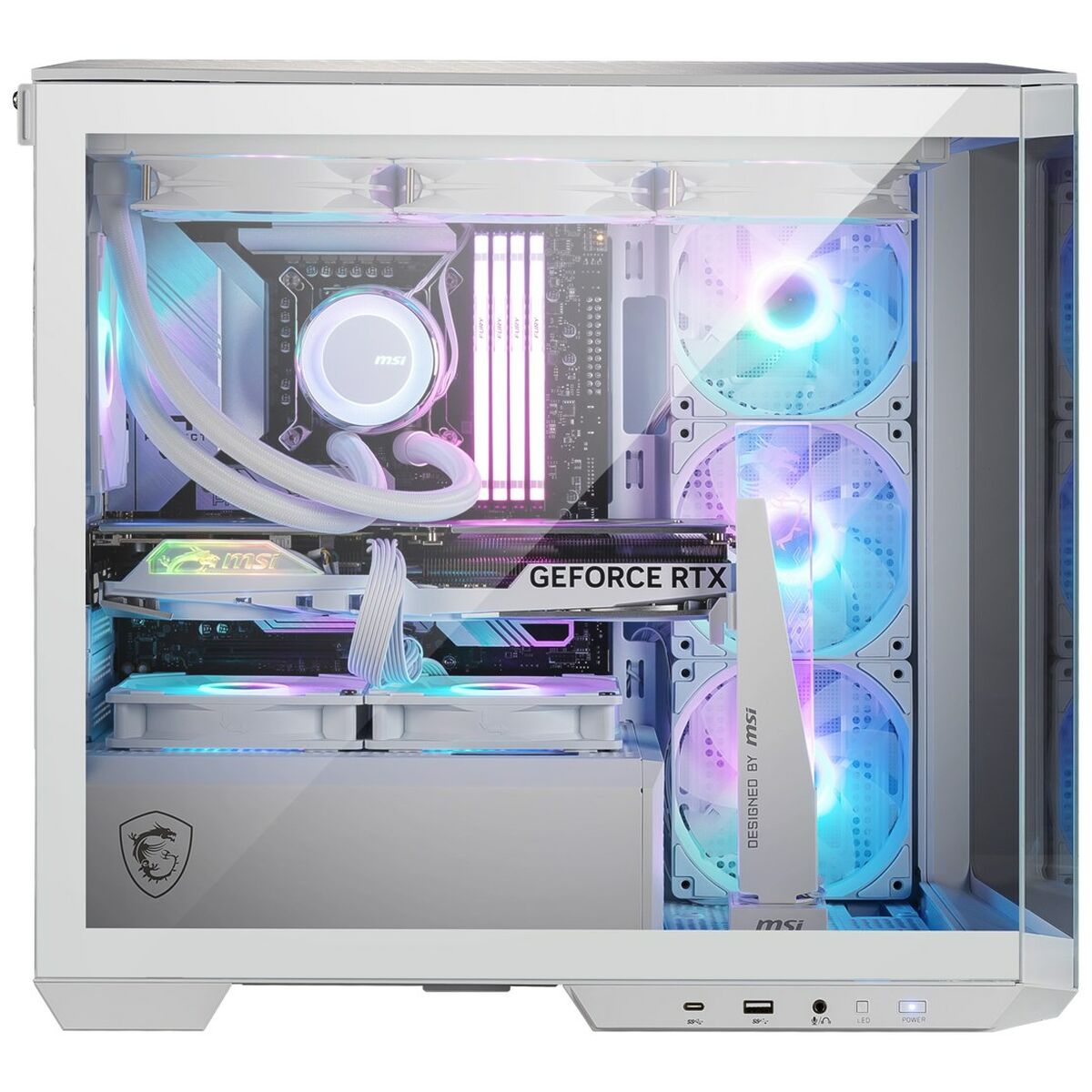 Caja Semitorre ATX MSI MAG PANO M100R PZ Blanco