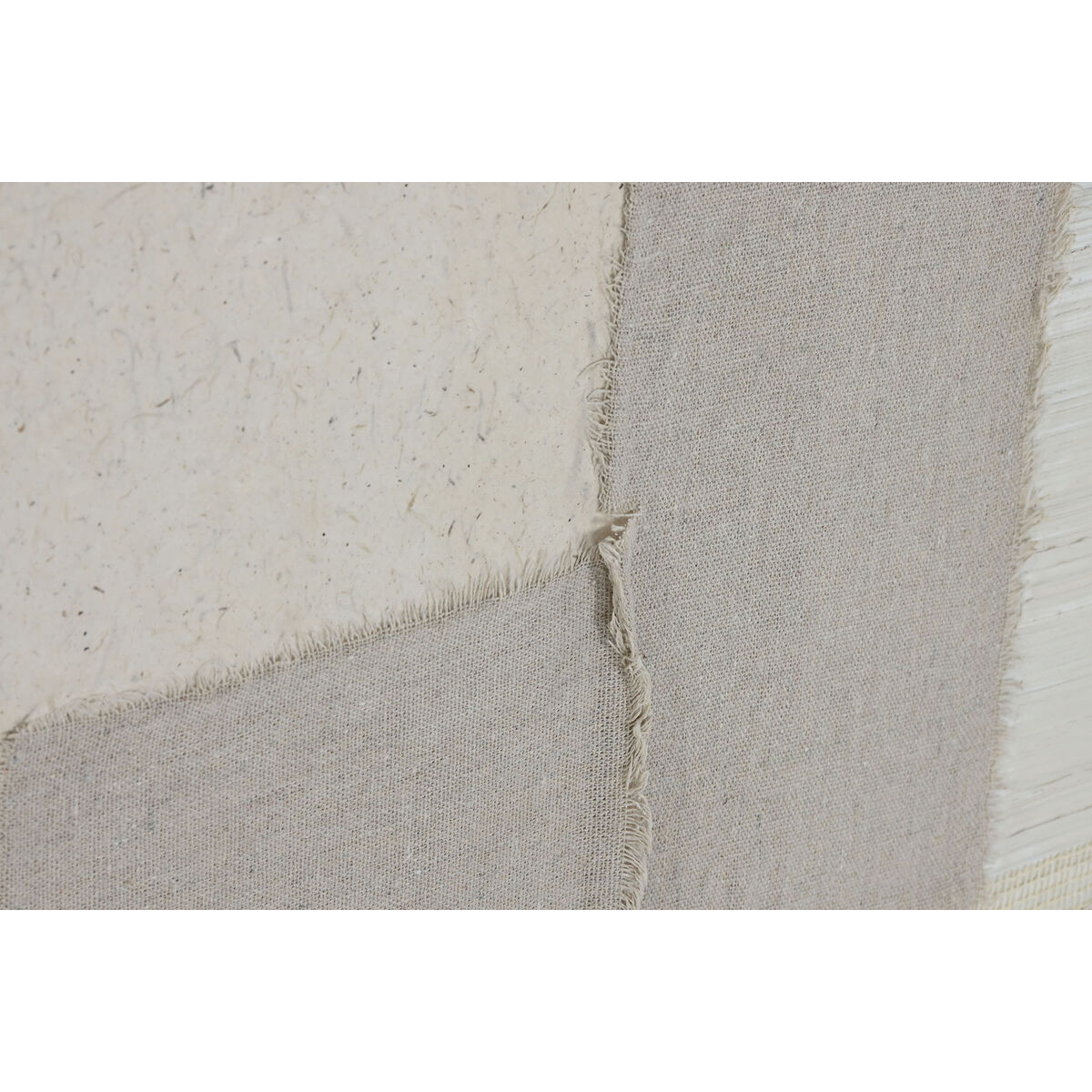 Cuadro Home ESPRIT Marrón Beige Yute Poliestireno Abstracto Urbano 62 x 3,2 x 62 cm (2 Unidades)