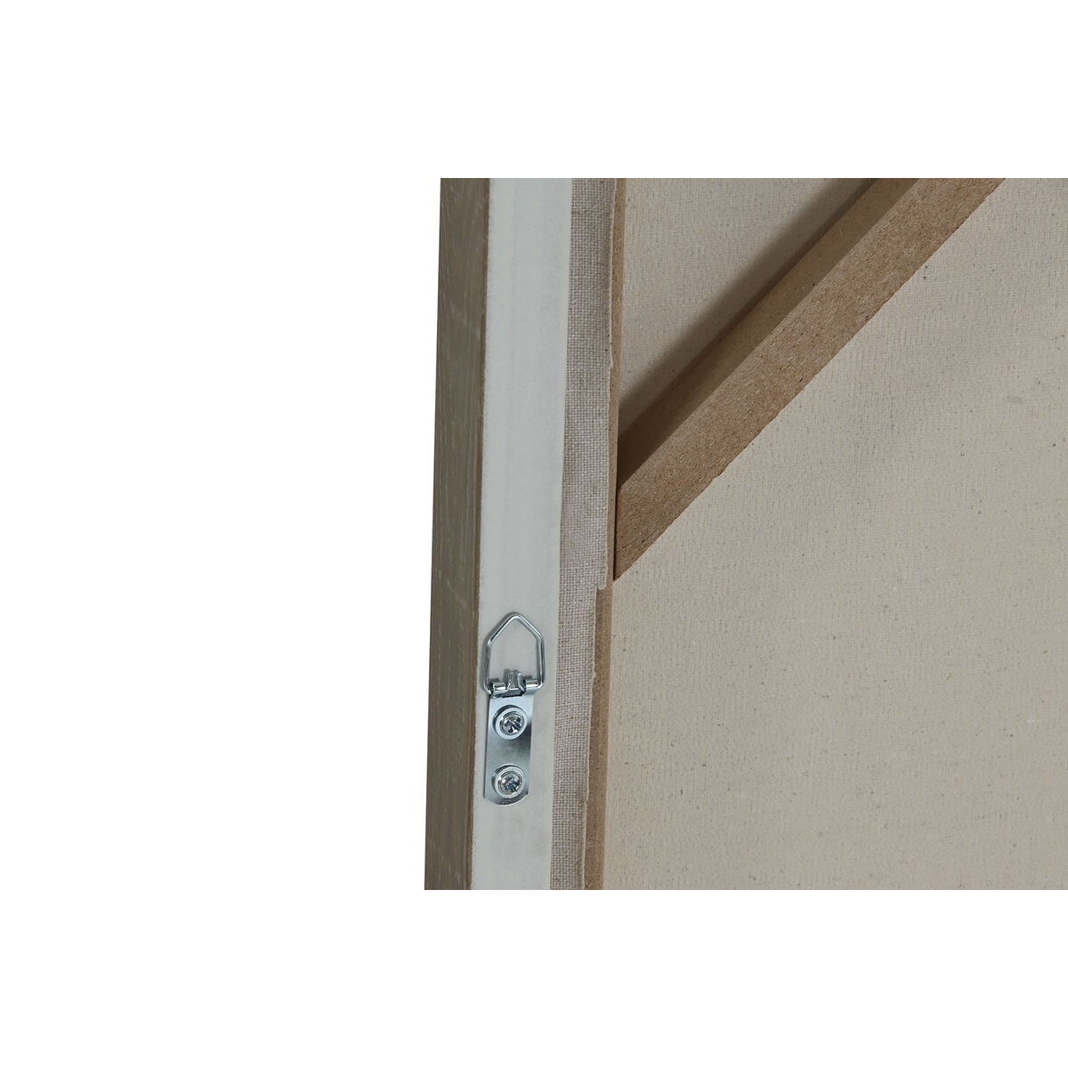 Cuadro Home ESPRIT Marrón Beige Yute Poliestireno Abstracto Urbano 62 x 3,2 x 62 cm (2 Unidades)