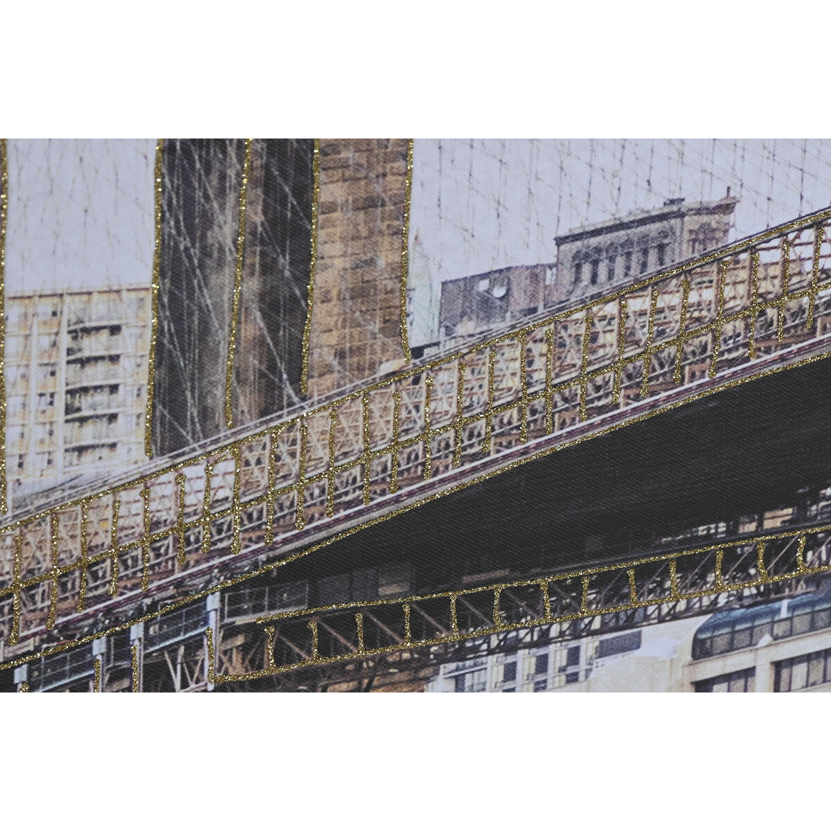 Lienzo Home ESPRIT Lienzo Purpurina 150 x 3 x 100 cm