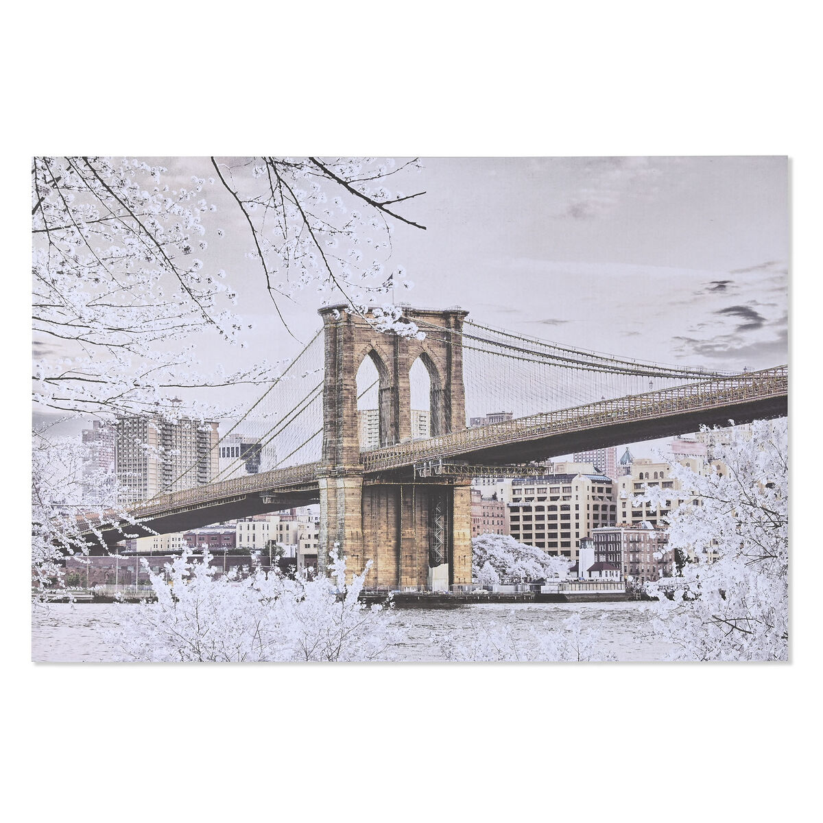 Lienzo Home ESPRIT Lienzo Purpurina 150 x 3 x 100 cm