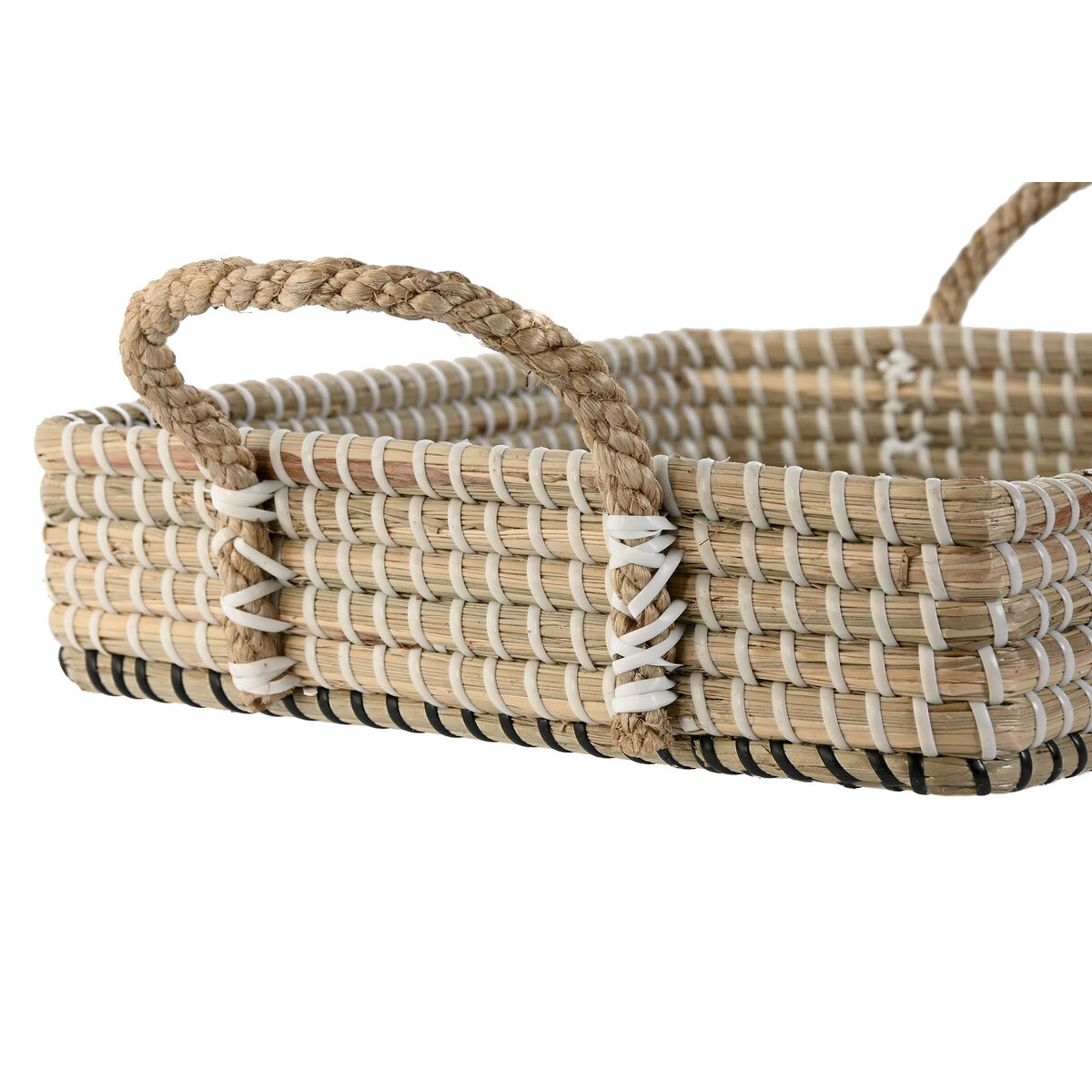 Juego de Cestas Home ESPRIT Fibra natural Natural Urbano 41 x 32 x 16 cm