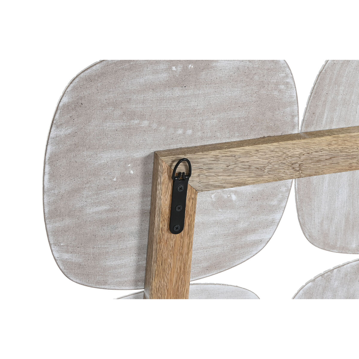 Decoración de Pared Home ESPRIT Blanco Moderno Acabado envejecido 89 x 2,5 x 89 cm