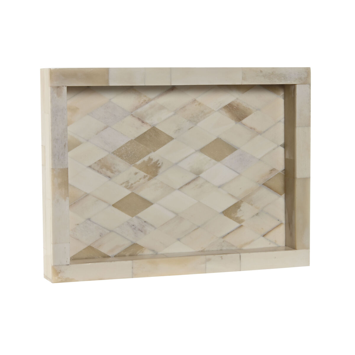 Vaciabolsillos Home ESPRIT Hueso Madera de mango Colonial 20,5 x 15,5 x 2,8 cm