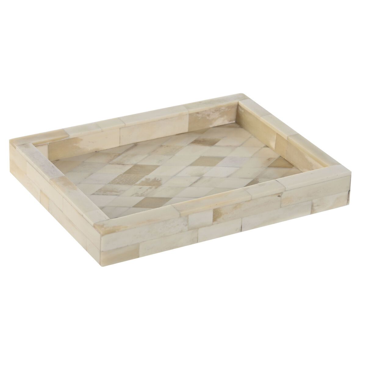 Vaciabolsillos Home ESPRIT Hueso Madera de mango Colonial 20,5 x 15,5 x 2,8 cm
