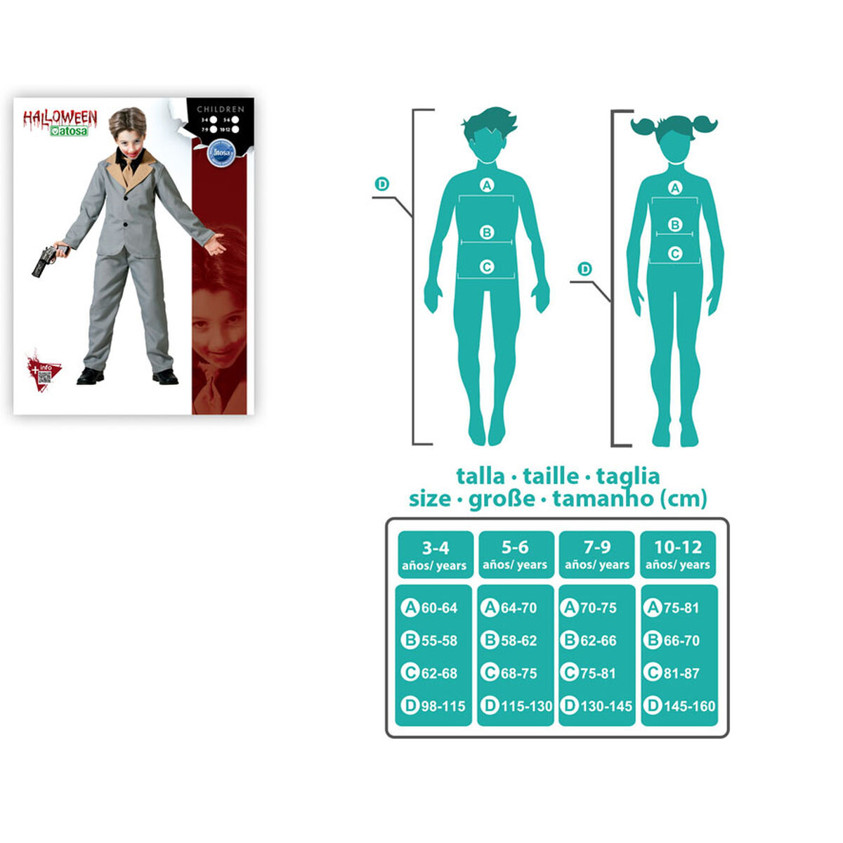 Disfraz para Niños 3-4 Años