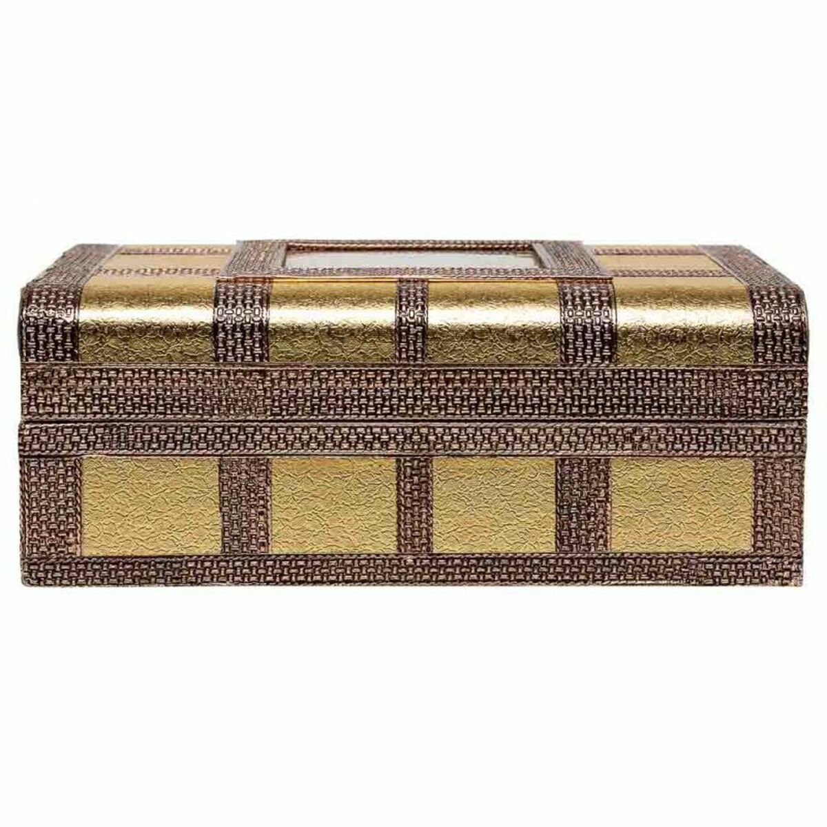 Caja-Joyero Alexandra House Living Dorado Aluminio Madera MDF 20 x 7 x 27 cm