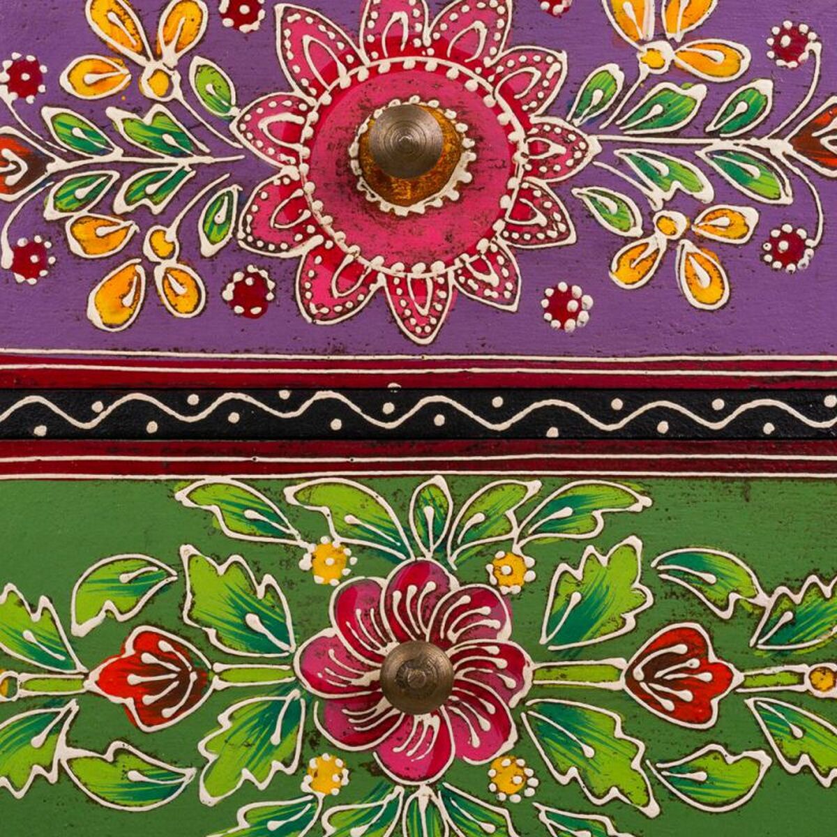 Caja-Joyero Alexandra House Living Pintura Madera MDF 11 x 28 x 19 cm 3 cajones