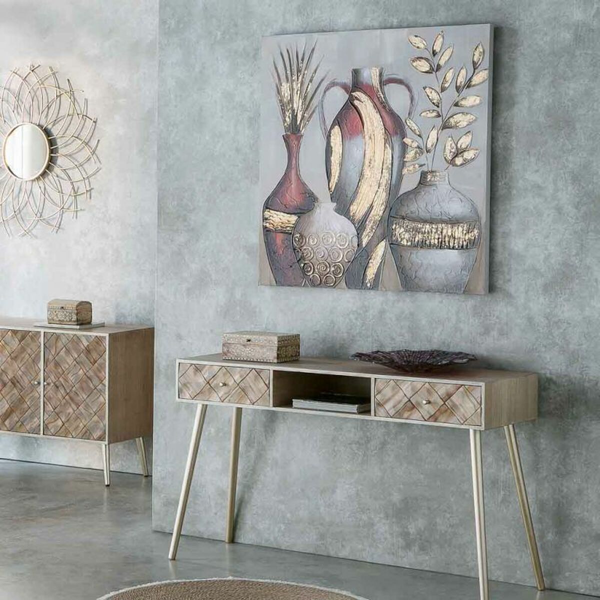 Caja-Joyero Alexandra House Living Blanco Natural Madera de mango Madera MDF 18 x 10 x 25 cm