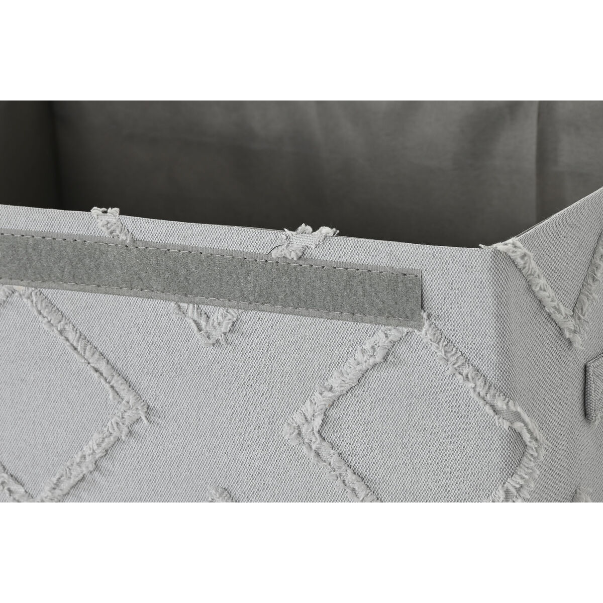 Caja de Almacenaje con Tapa Home ESPRIT Gris Crema 40 x 30 x 50 cm (2 Unidades)