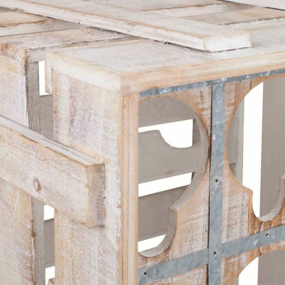 Botellero Alexandra House Living Natural Madera de abeto 43 x 32 x 33 cm 9 botellas Caja