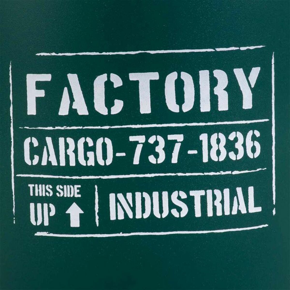 Cubo contenedor Alexandra House Living Factory Verde Cáñamo Metal Madera de abeto 35 x 35 x 37 cm Con asas Redonda