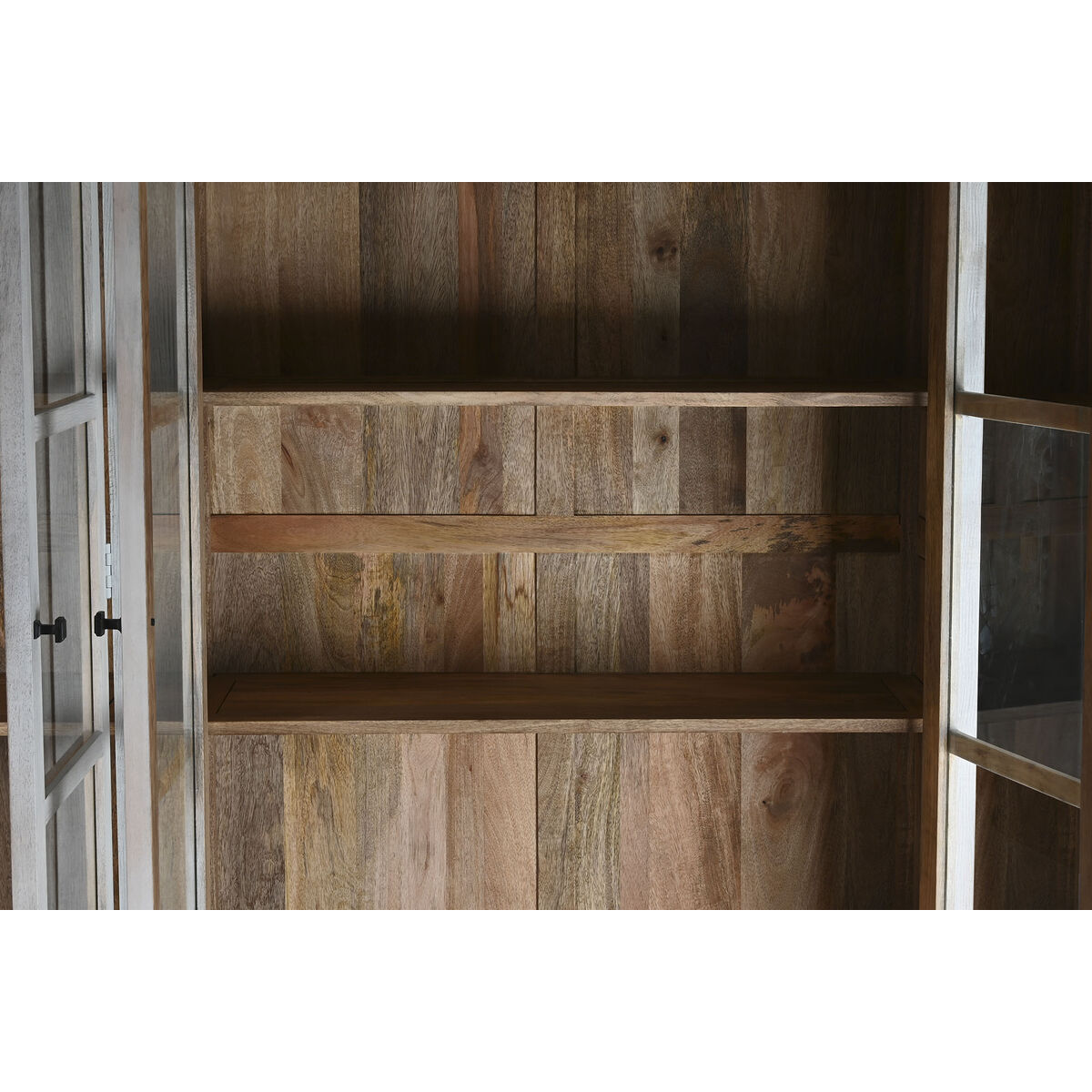 Vitrina Home ESPRIT Blanco Cristal Madera de mango 200 x 45 x 230 cm