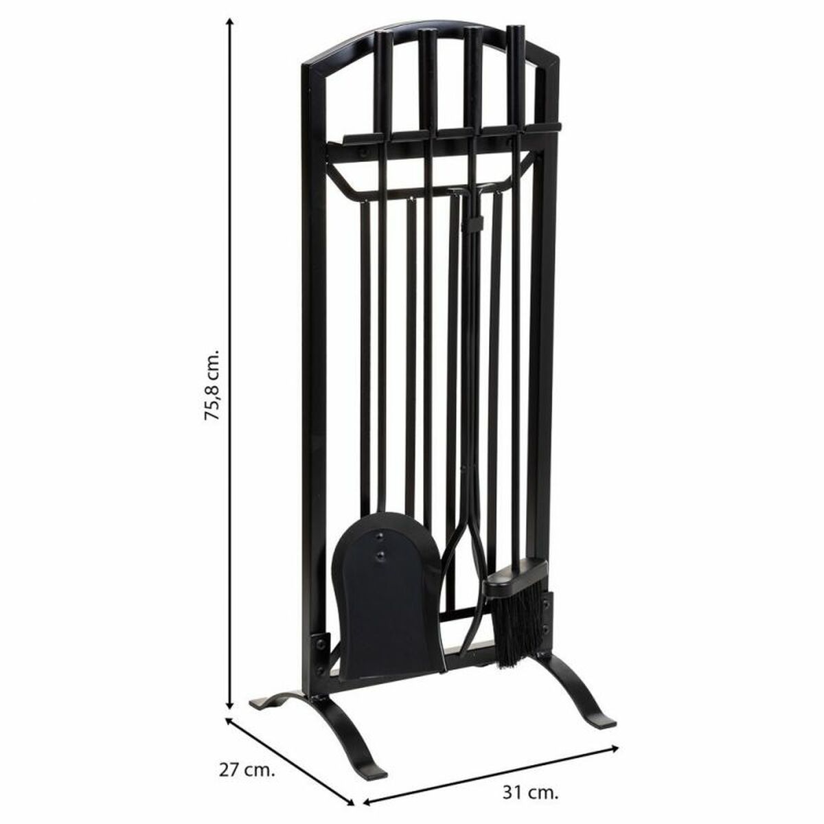 Utensilios para Chimenea Alexandra House Living Negro Hierro 27 x 75 x 31 cm