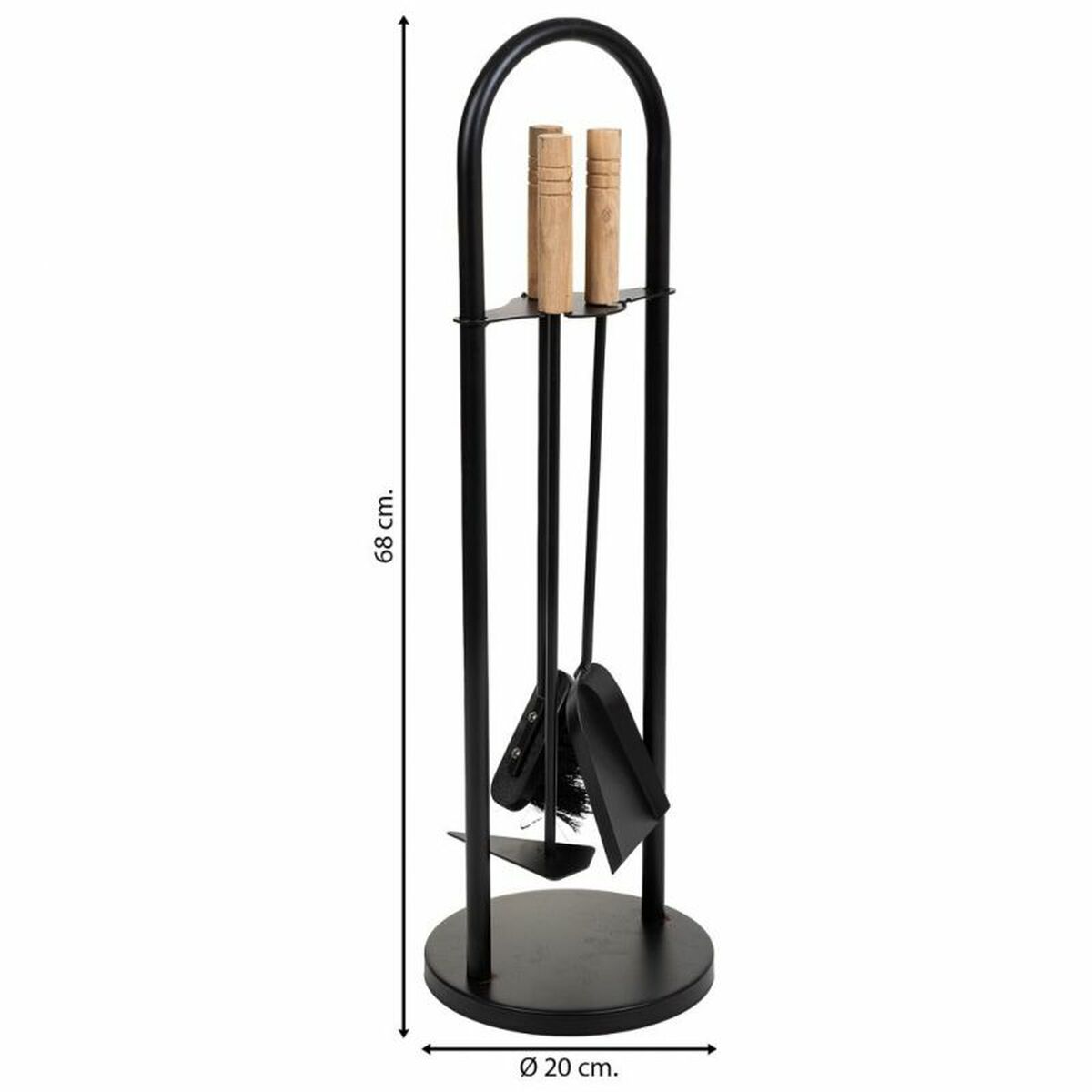 Utensilios para Chimenea Alexandra House Living Negro Hierro 20 x 68 x 20 cm
