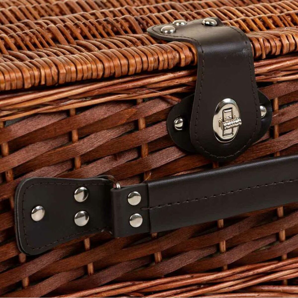 Cesta de Picnic Alexandra House Living Marrón Mimbre