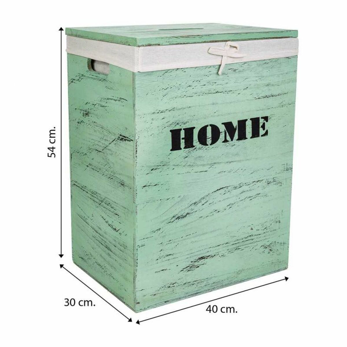 Cesto para la Ropa Sucia Alexandra House Living Verde Madera de Paulonia 30 x 54 x 40 cm 34 x 26 x 47 cm 2 Piezas