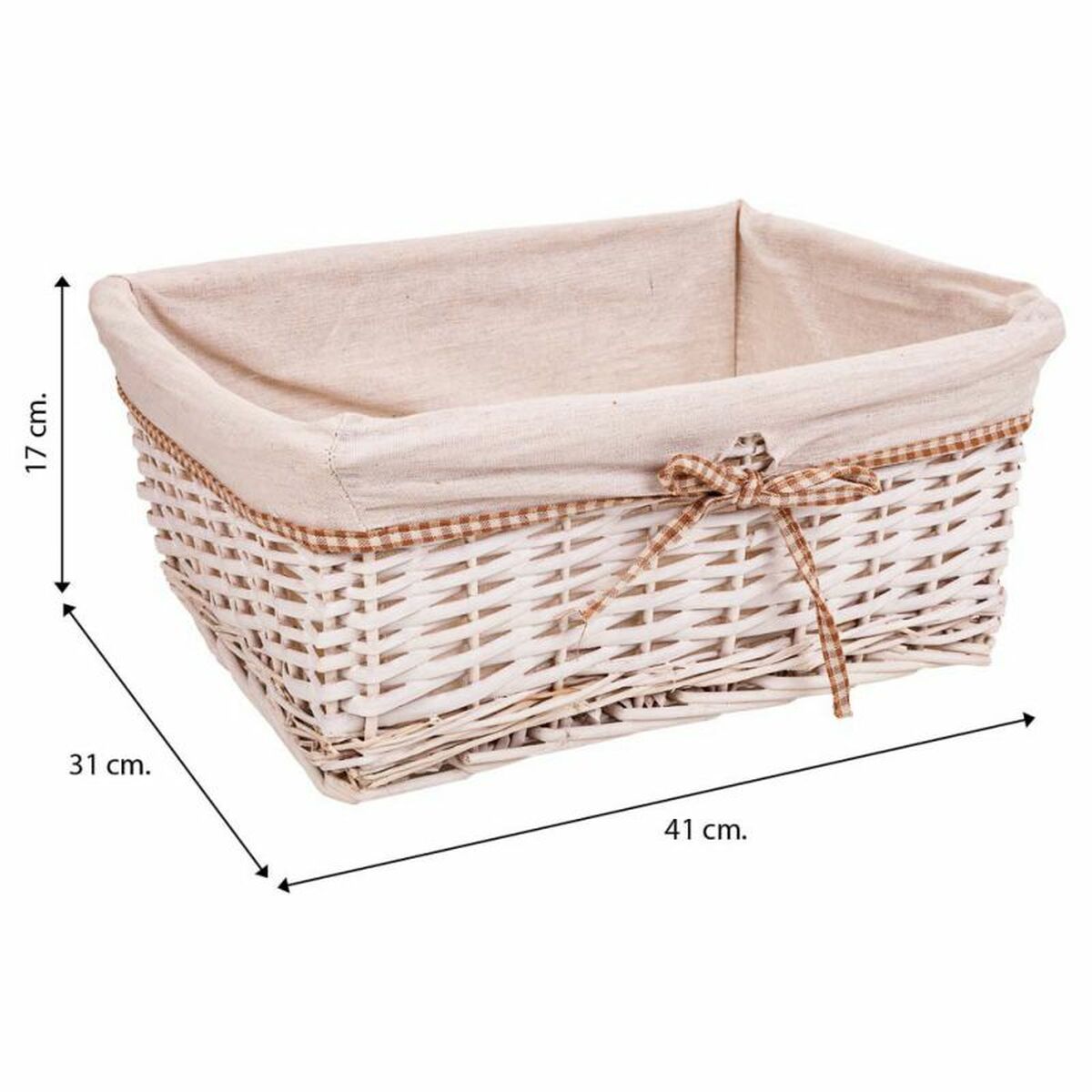 Juego de Cestos Alexandra House Living Mimbre Madera de sauce 31 x 17 x 41 cm 36 x 27 x 15 cm 31 x 22 x 14 cm 3 Piezas