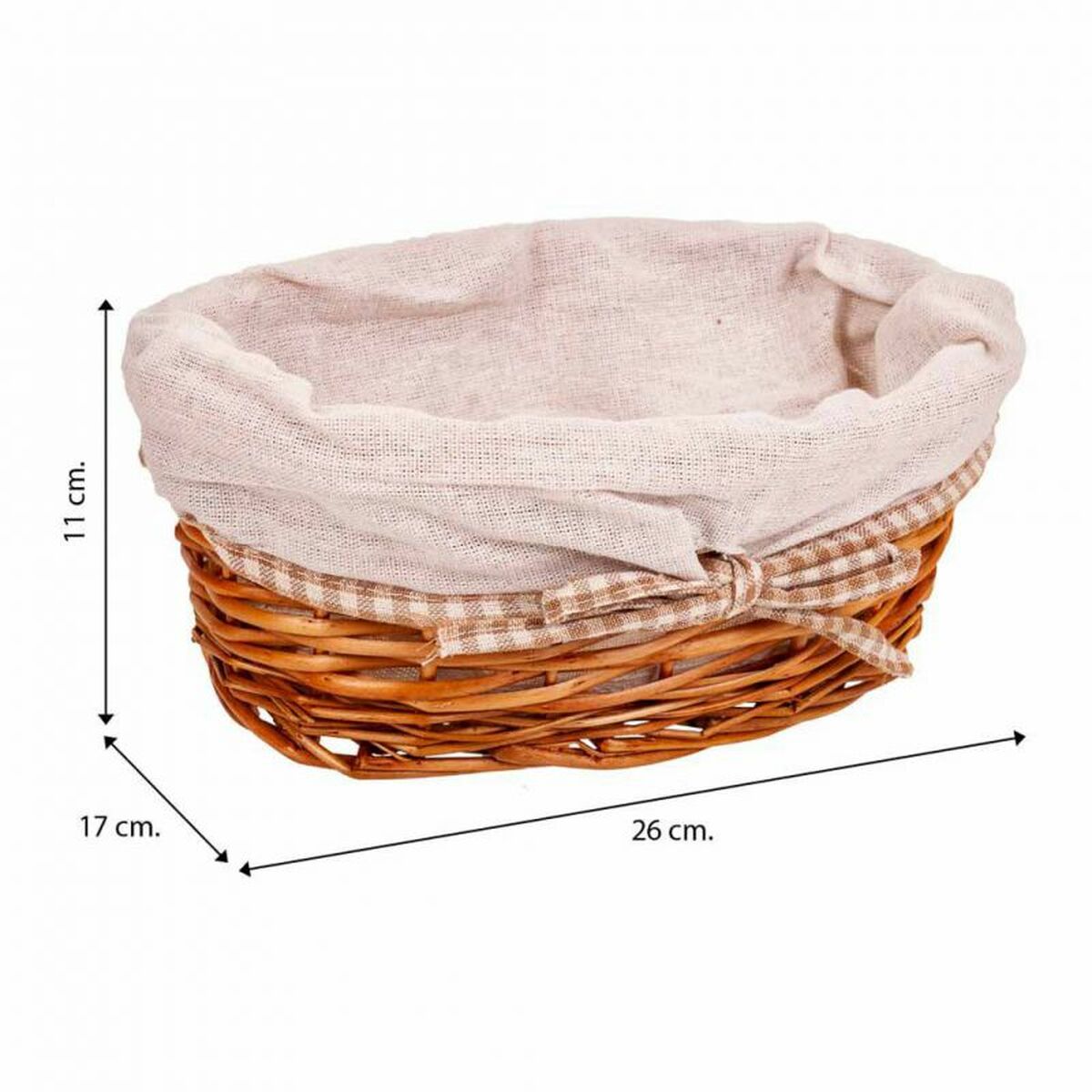 Juego de Cestos Alexandra House Living Mimbre Madera de sauce 26 x 15 x 36 cm 31 x 21 x 13 cm 26 x 17 x 11 cm 3 Piezas