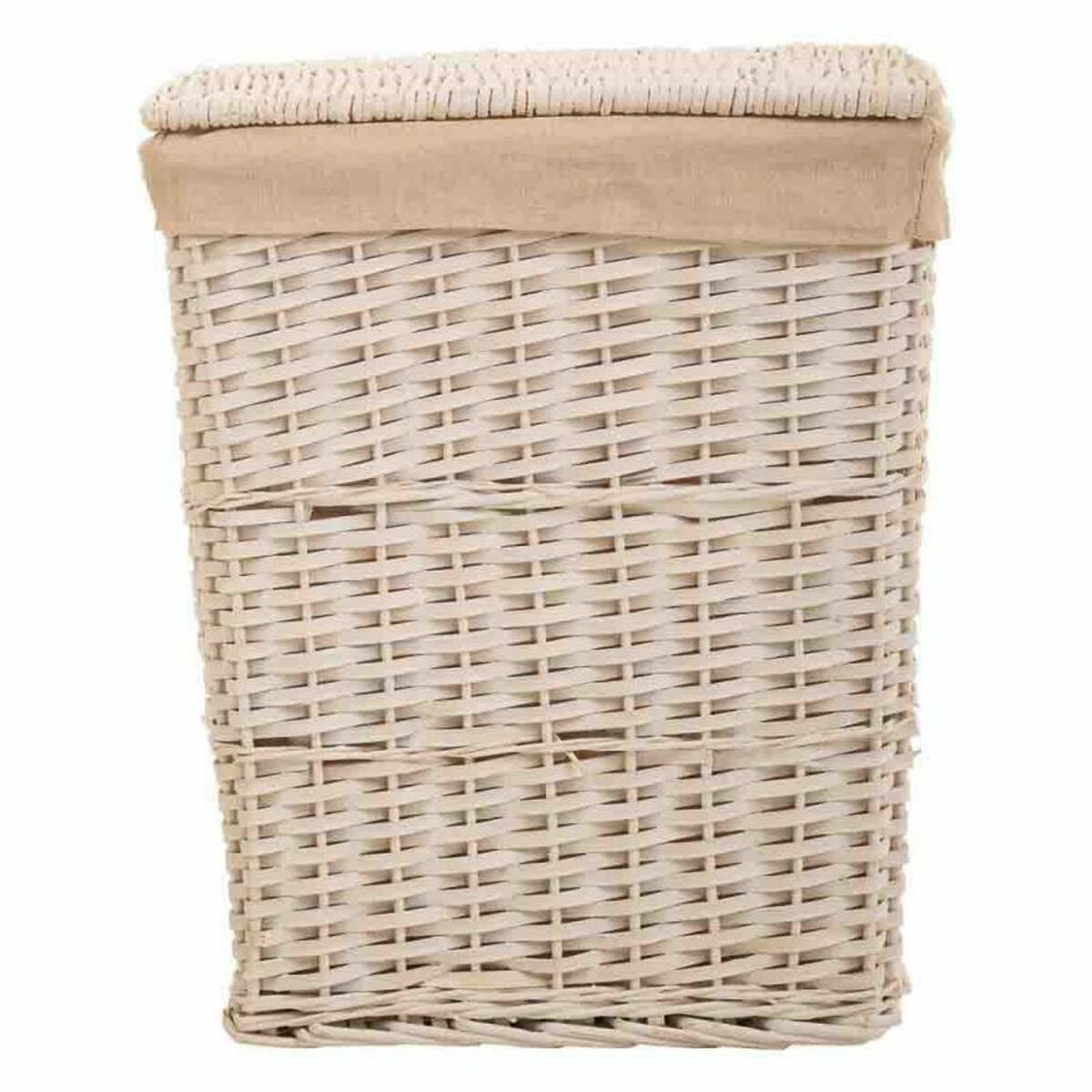 Cesto para la Ropa Sucia Alexandra House Living Blanco Mimbre Madera de sauce 36 x 54 x 45 cm 37 x 28 x 46 cm 30 x 22 x 38 cm 3 