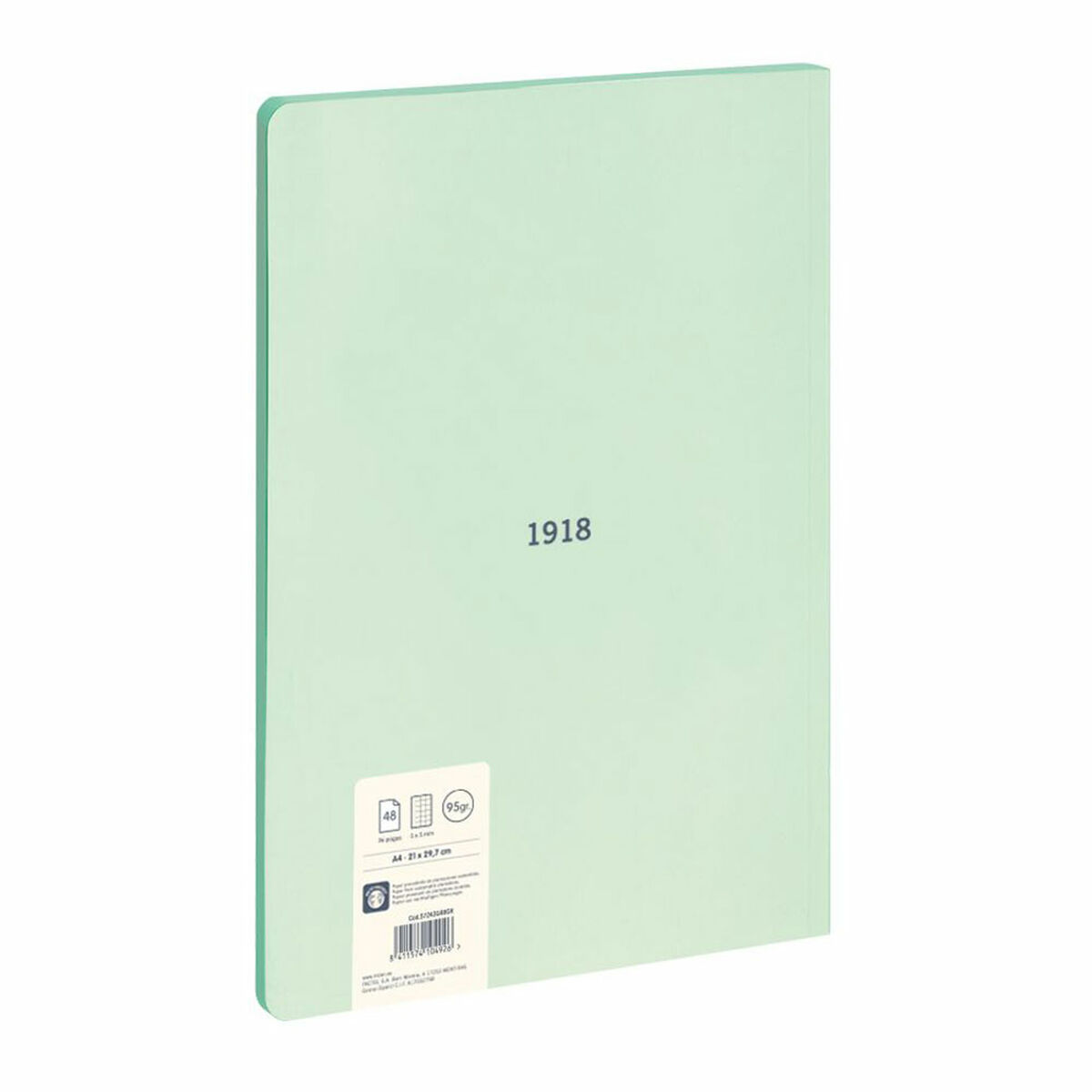 Cuaderno Milan 1918 Verde A4 Cuadriculado