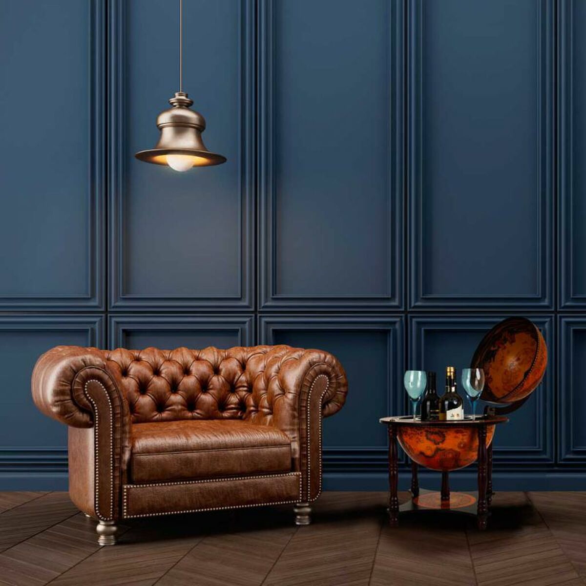 Globo Terraqueo Alexandra House Living Marrón 42 x 57 x 42 cm Mueble Botellero