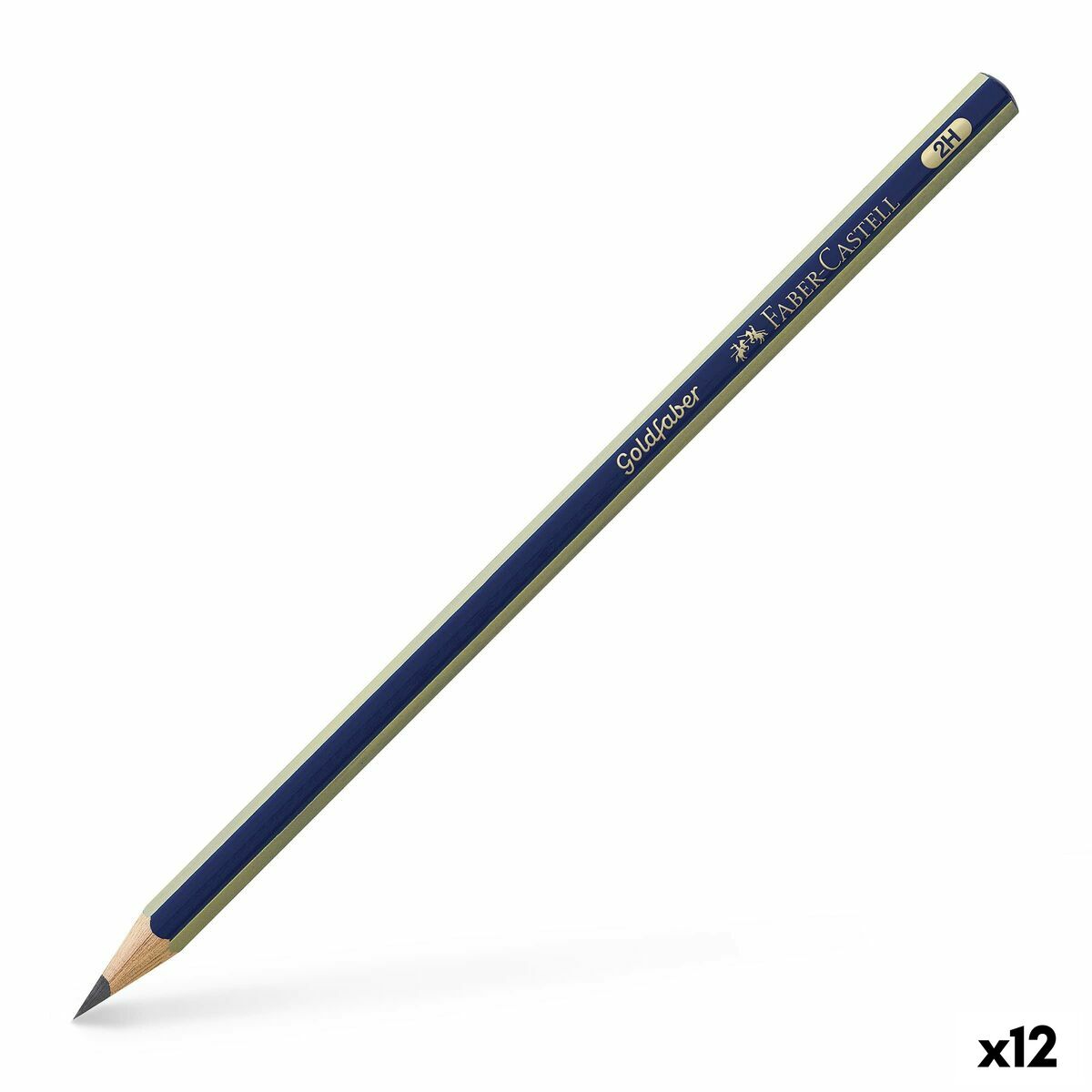 Lápiz Faber-Castell GoldFaber 1221 Hexagonal 2H (12 Unidades)