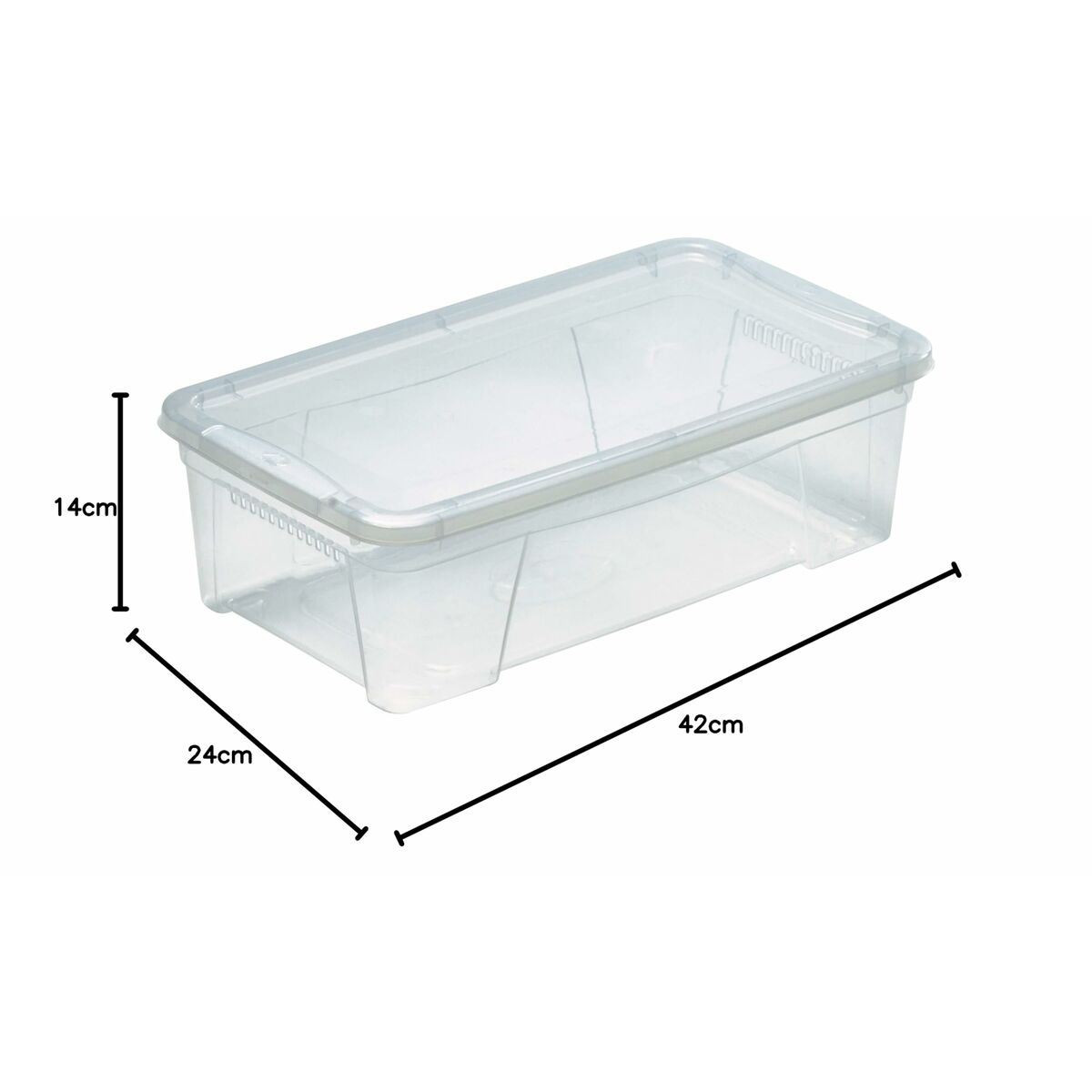 Caja de Almacenaje con Tapa Mondex Space Box 24448 Transparente 42 x 24 x 14 cm