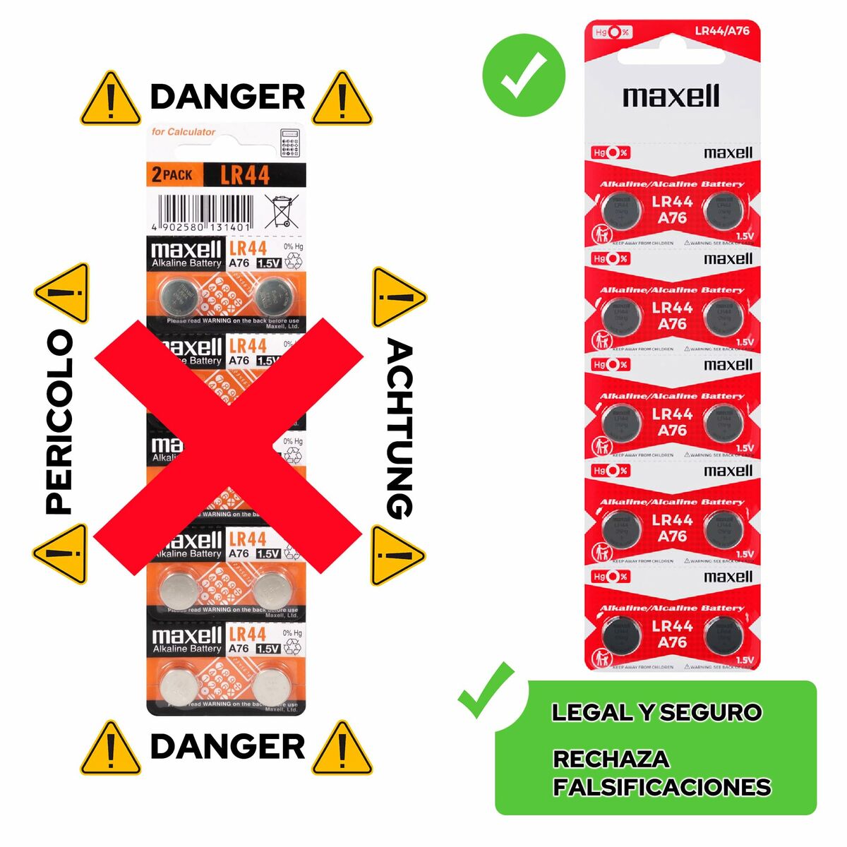 Pilas Maxell 19040800 1,5 V Pilas de Botón (10 Unidades)